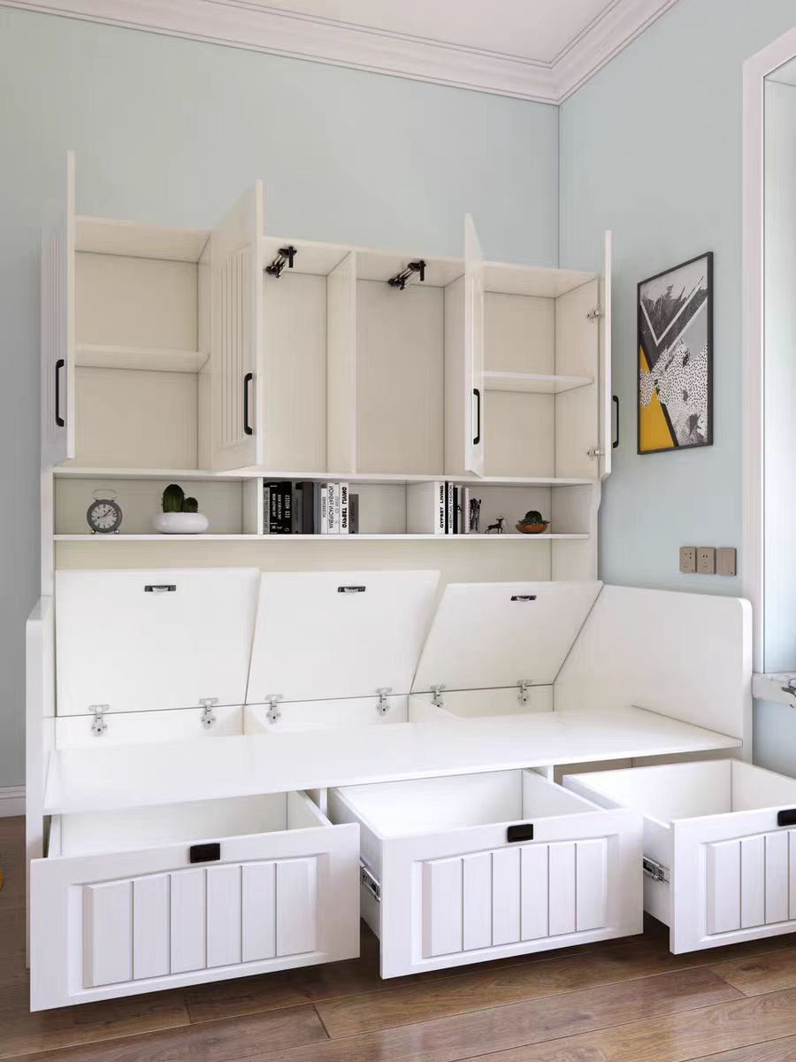 Multifunctional Storage Cabinet with Bench