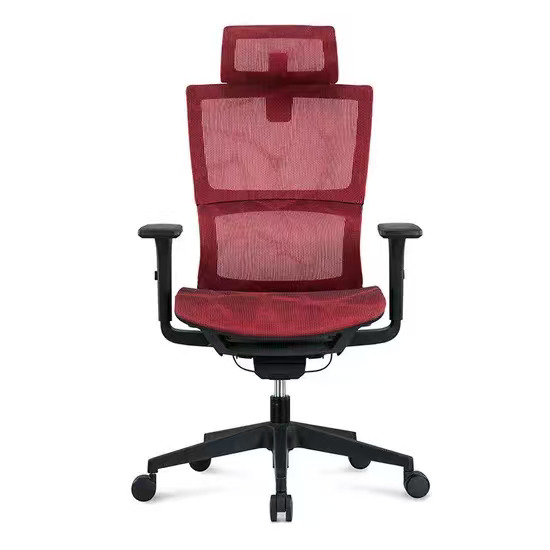 Luxury Swivel Mesh Office Chair with Adjustable High Back and Headrest -5