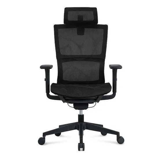Luxury Swivel Mesh Office Chair with Adjustable High Back and Headrest -3