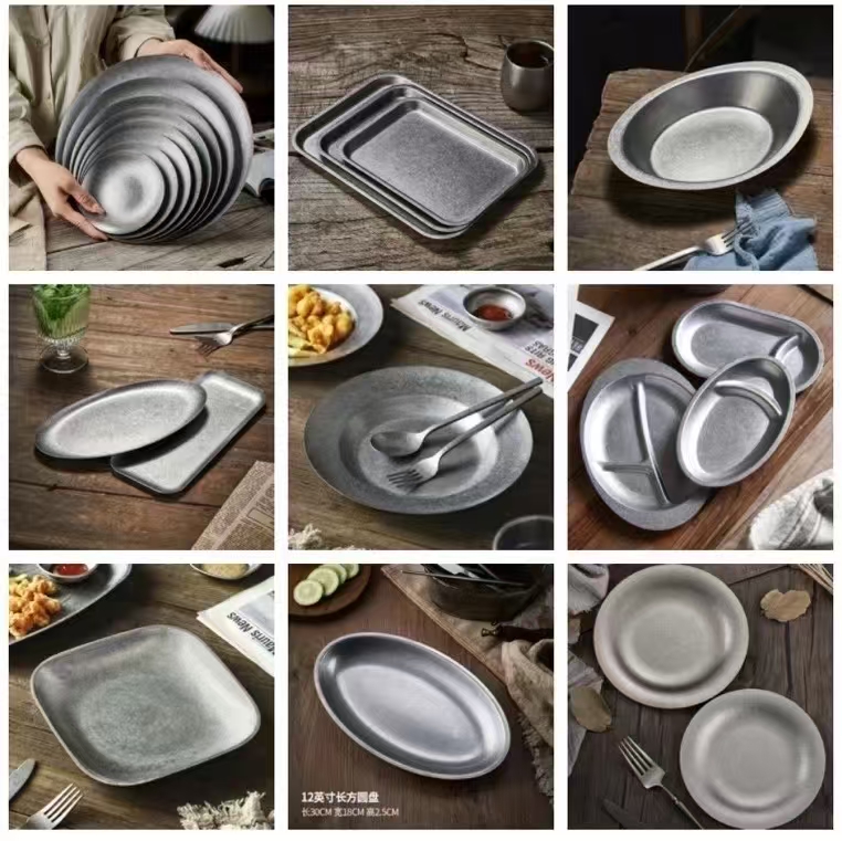 Stainless Steel Plate Set