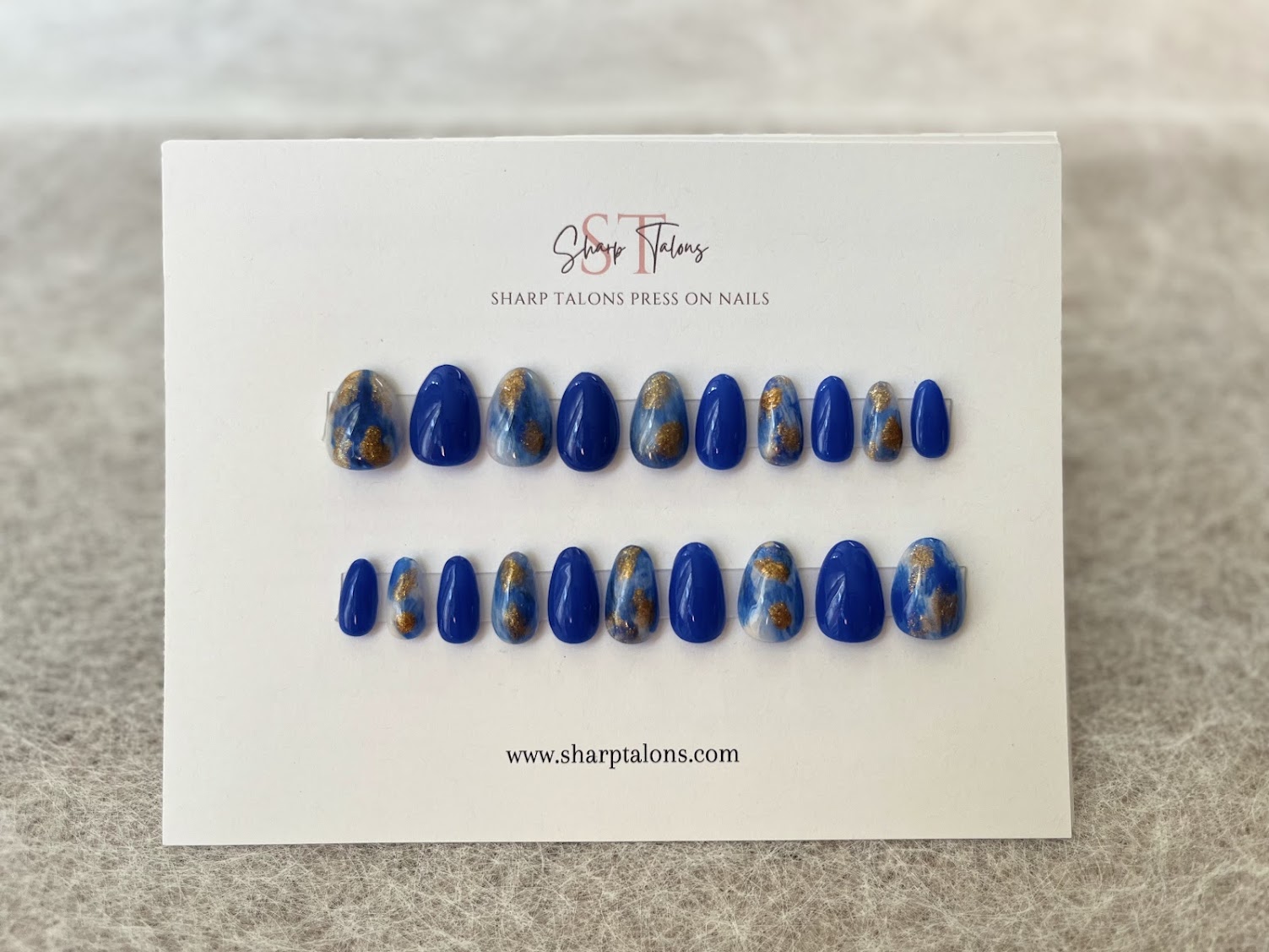 Sapphire glow( Extra Short Round Shape )