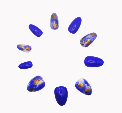 Sapphire glow( Extra Short Round Shape )