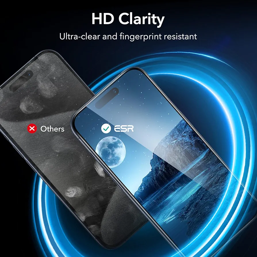 ESR Clear Tempered Glass [ iPhone 15 Family ]