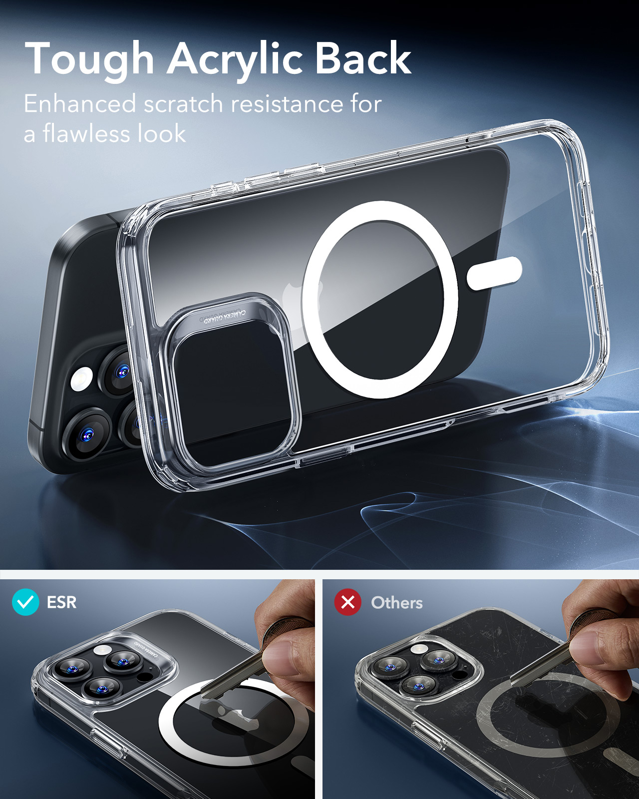 ESR Classic Hybrid Case with Halolock [ iPhone 16 Family ]