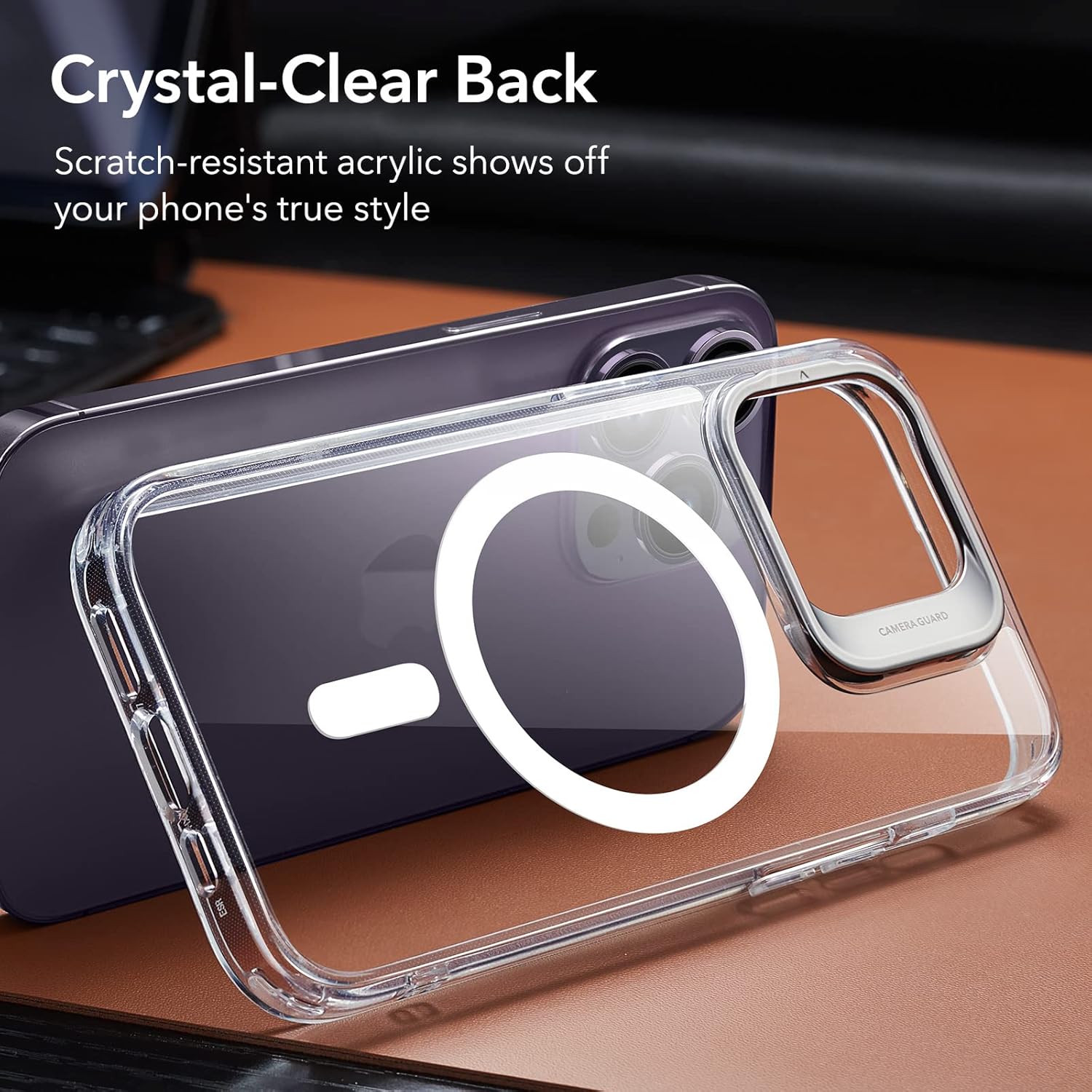 ESR Classic Hybrid Case with Stash Stand & Halolock [ iPhone 14 Family ]