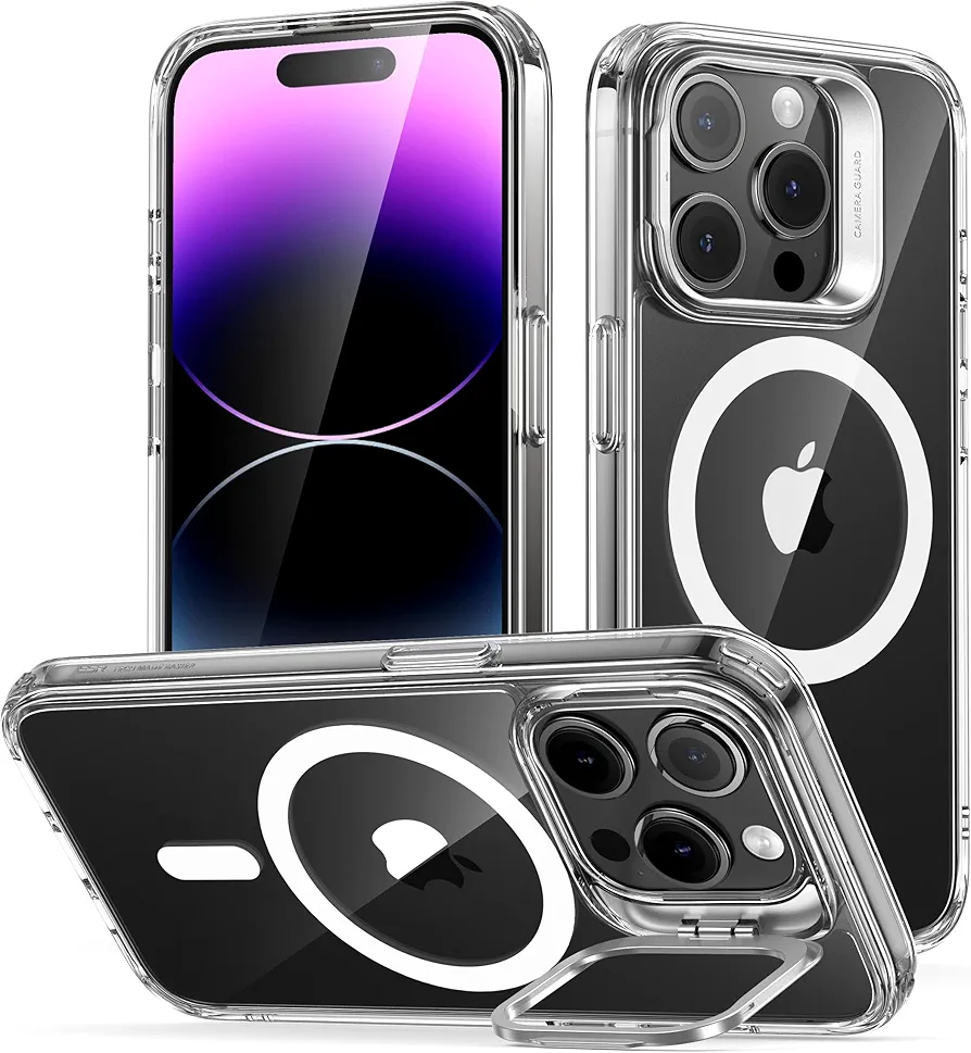ESR Classic Hybrid Case with Stash Stand & Halolock [ iPhone 14 Family ]