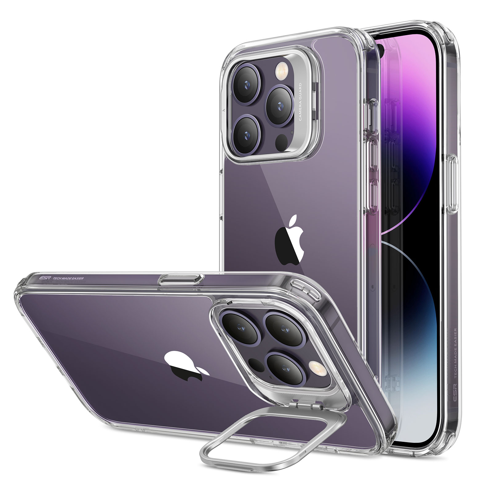 ESR Classic Hybrid Case with Stash Stand & Halolock [ iPhone 14 Family ]