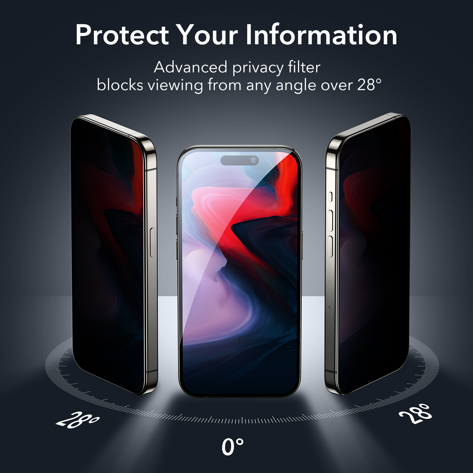 ESR Privacy Tempered Glass 2Pc [ iPhone 14 Family ]