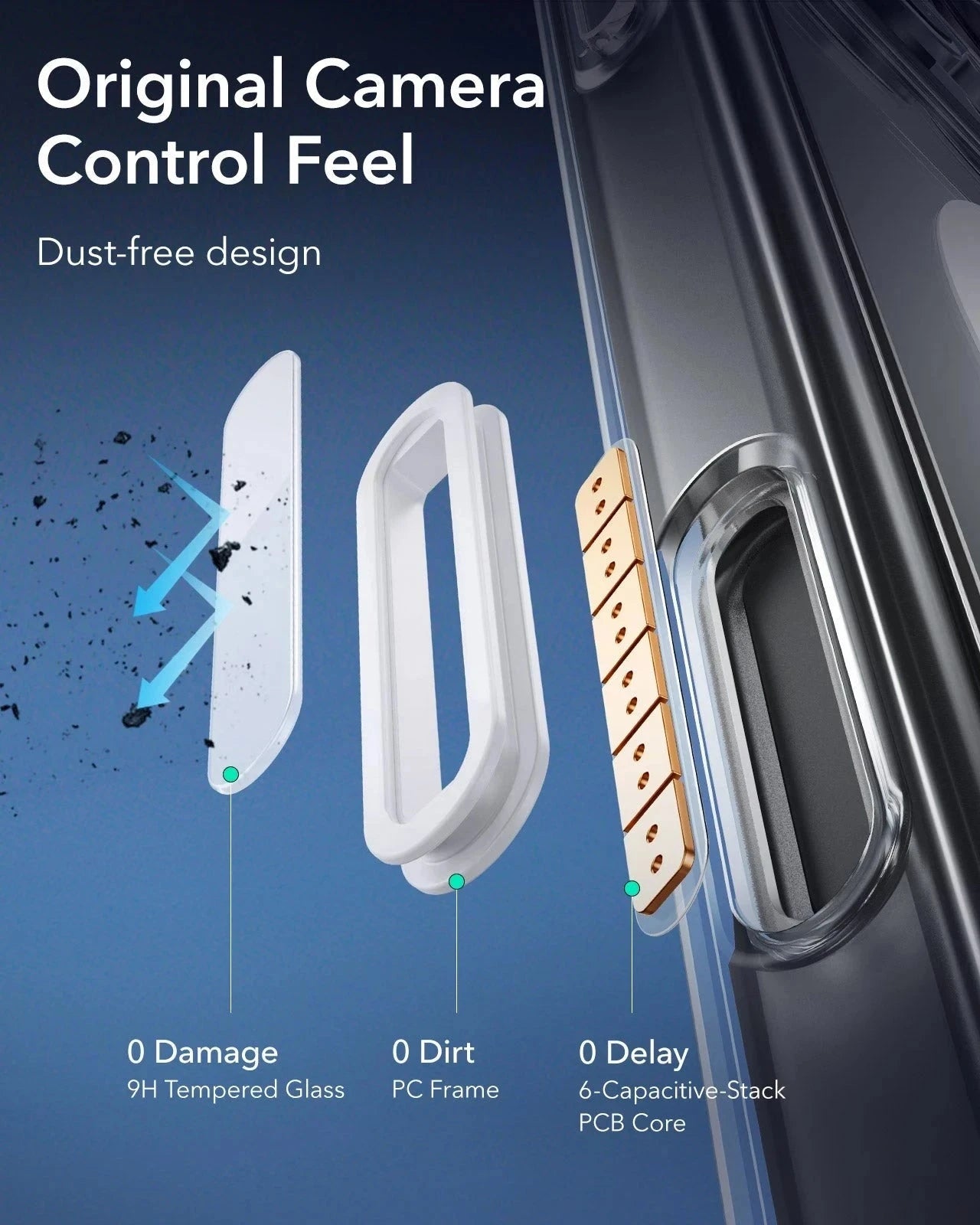ESR HaloLock Classic Hybrid Clear Case (Camera Control) 