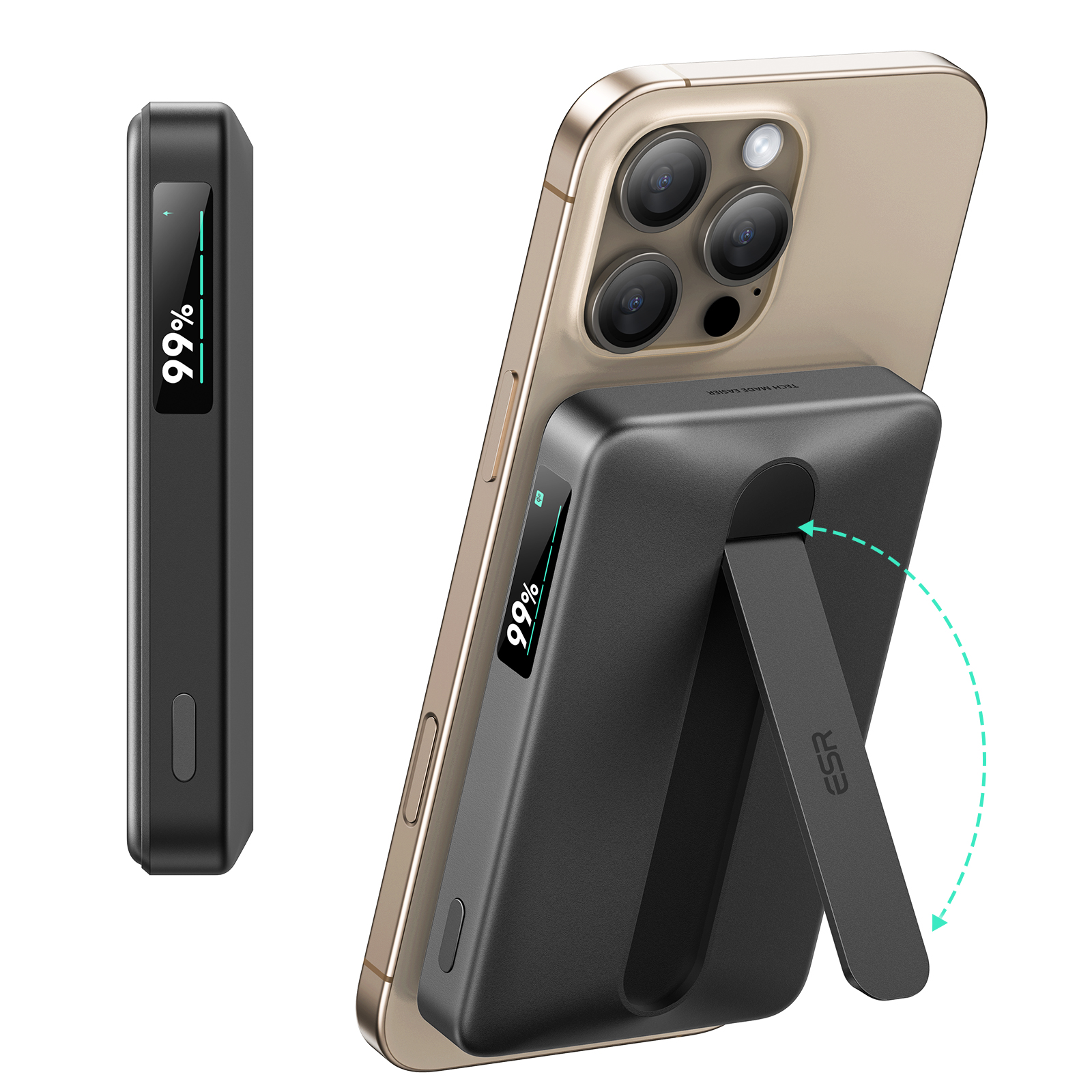 ESR Qi2 MagSlim Kickstand Power Bank (10000mAh) 
