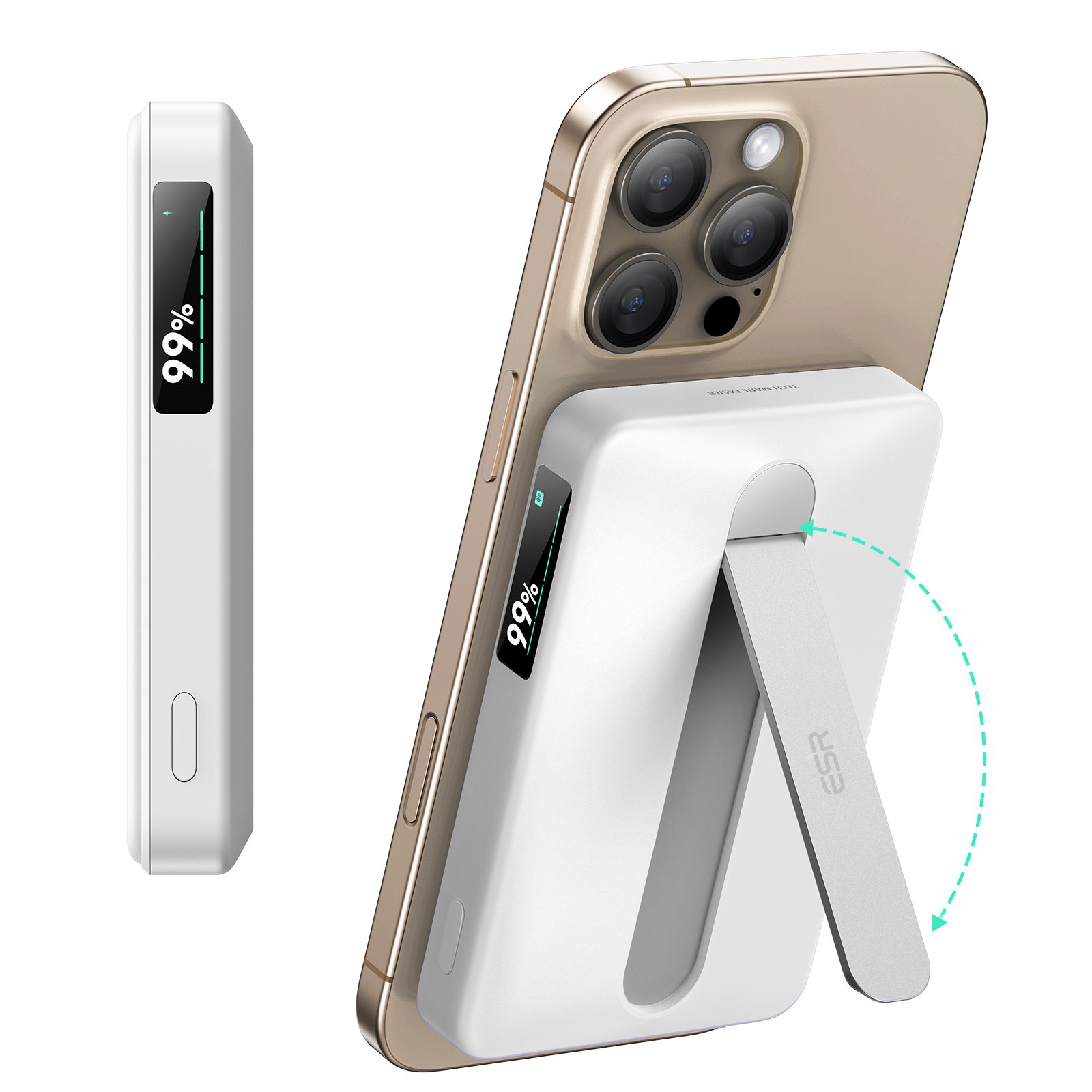 ESR Qi2 MagSlim Kickstand Power Bank (10000mAh) 