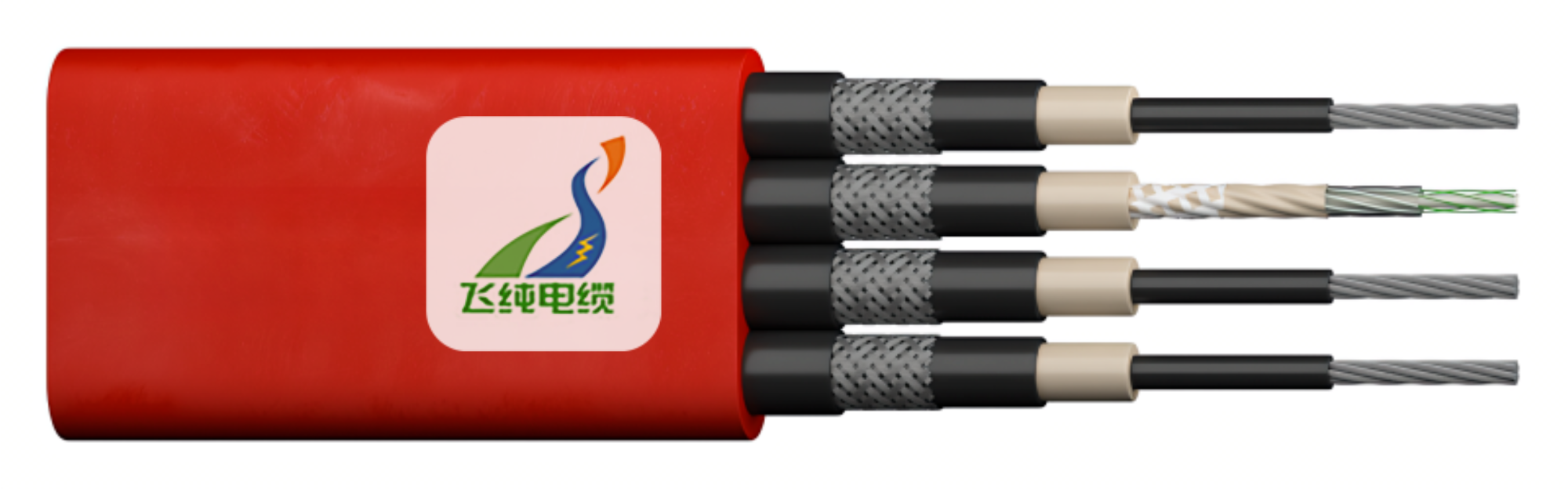 PROTOLON (FL)-LWL 8.7/15kV Medium Voltage Flat Reeling Cable with Integrated Fibre-Optics – High-Performance Power & Data Transmission Solution