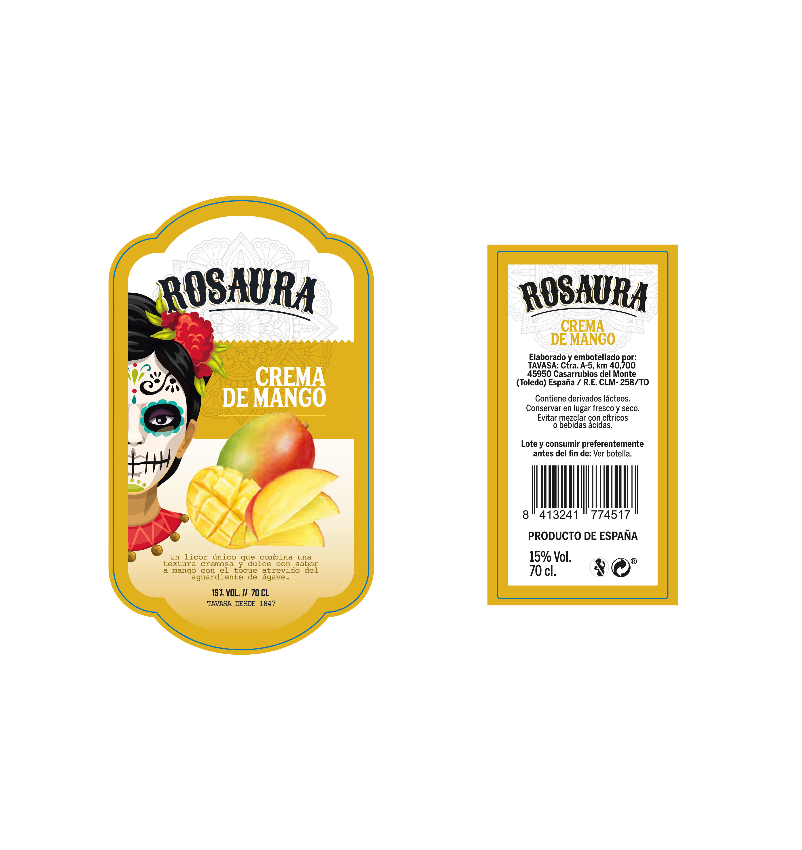 Crema de Mango con Tequila Rosaura