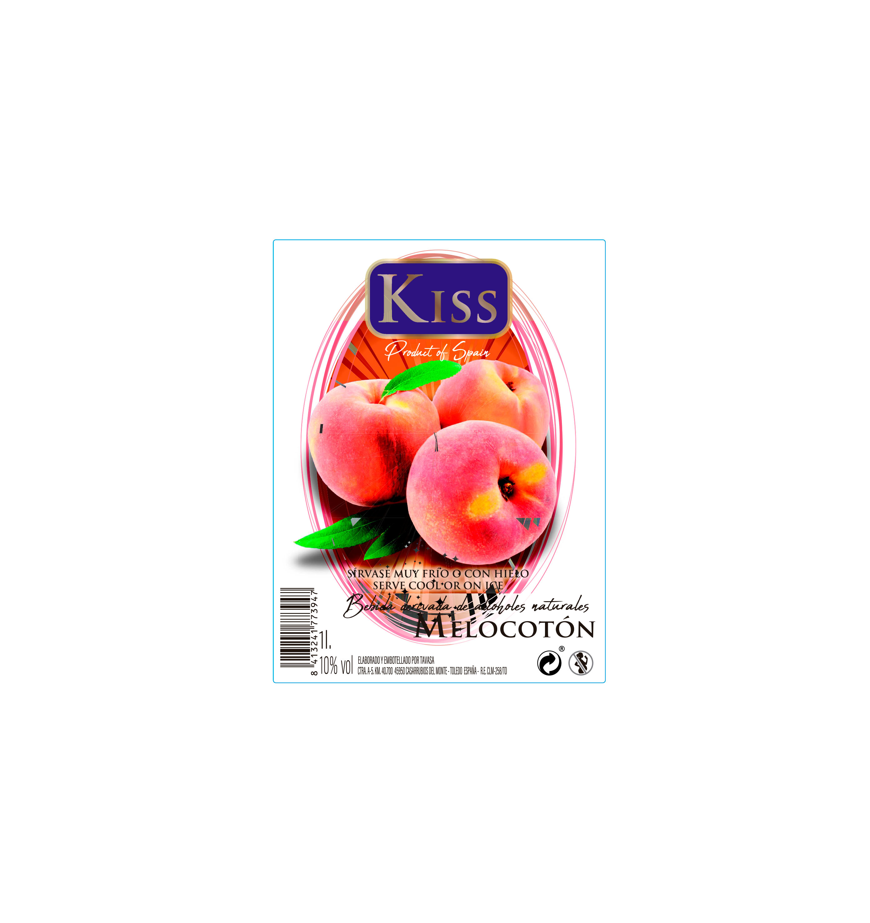 Licor de Melocotón Kiss
