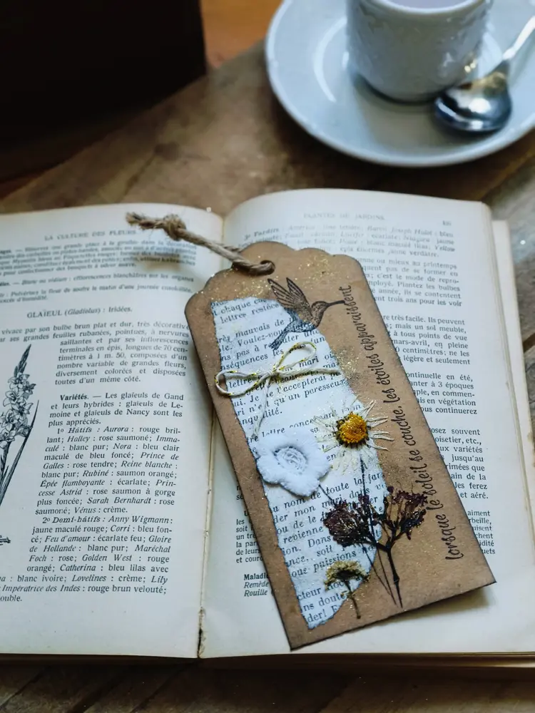 Marque page floral - Divers Couleurs