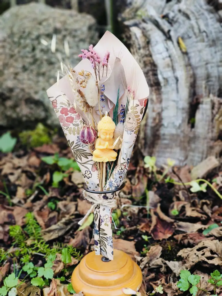 Bouquet de fleurs séchées & Bougie / Fondant 