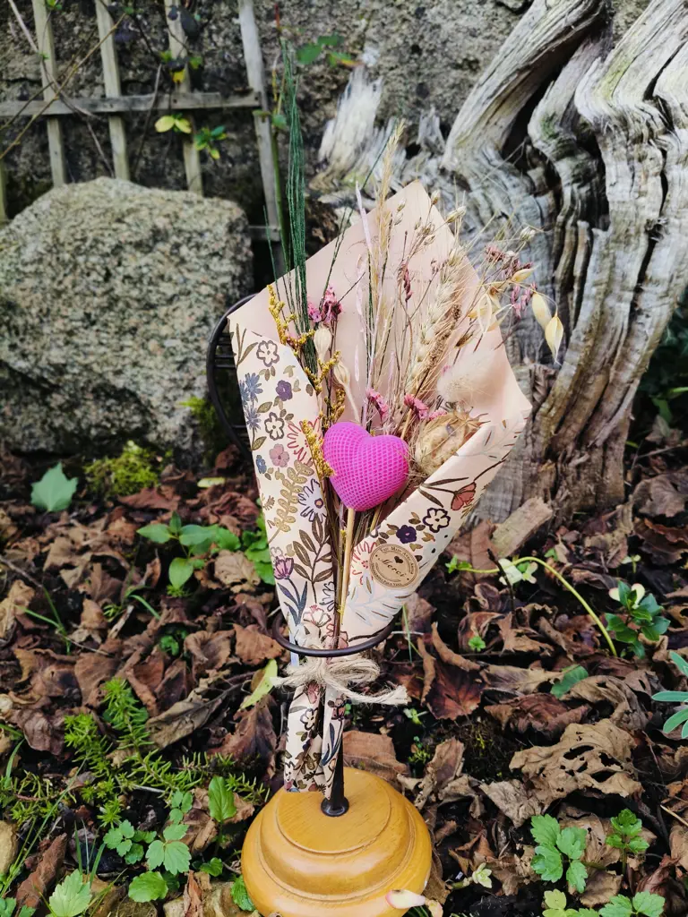 Bouquet de fleurs séchées & Bougie / Fondant 