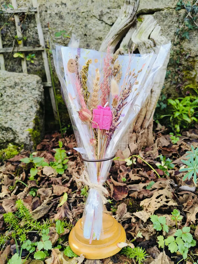 Bouquet de fleurs séchées & Bougie / Fondant 
