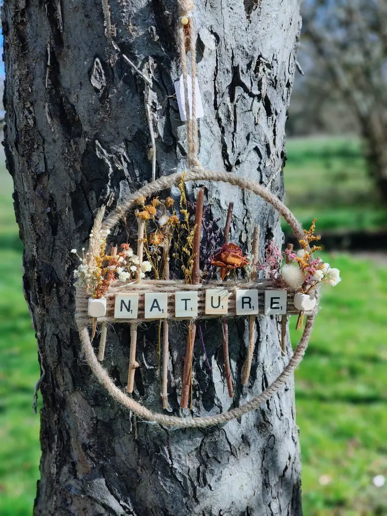 La nature - Couronne fleurs séchées