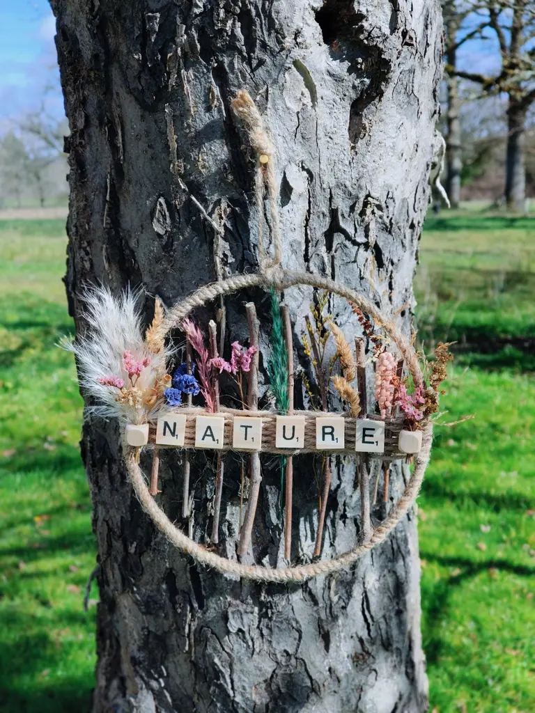 La nature - Couronne fleurs séchées