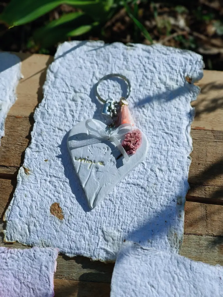 Porte clés en Argile - Mots doux 