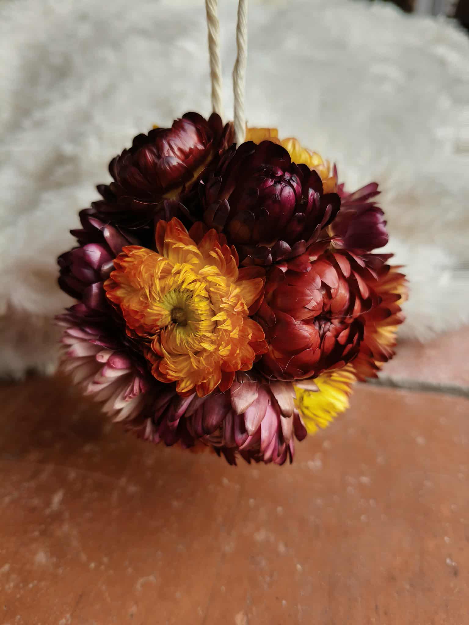 Boule décorative fleurie