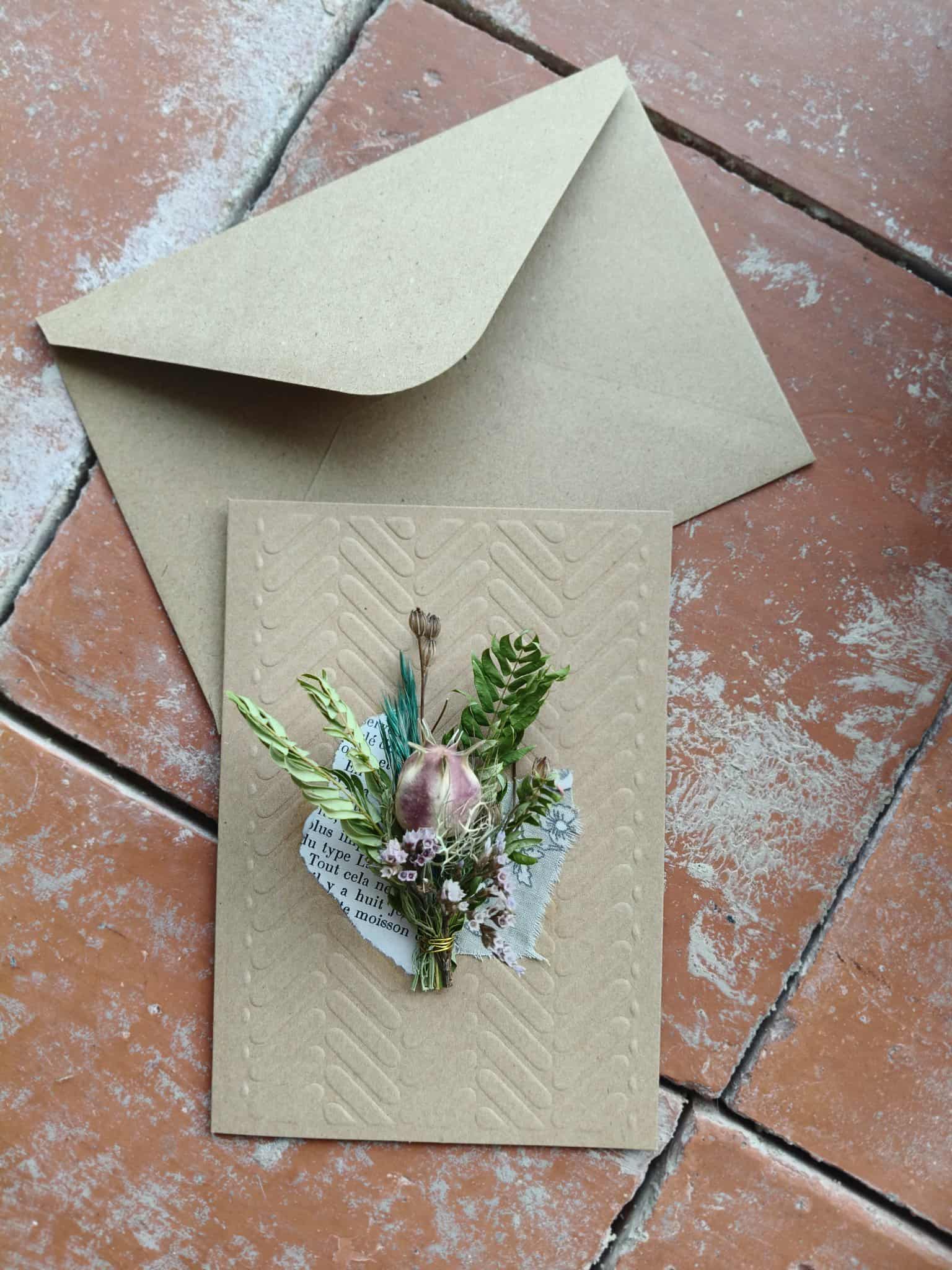 Carte de vœux avec enveloppe