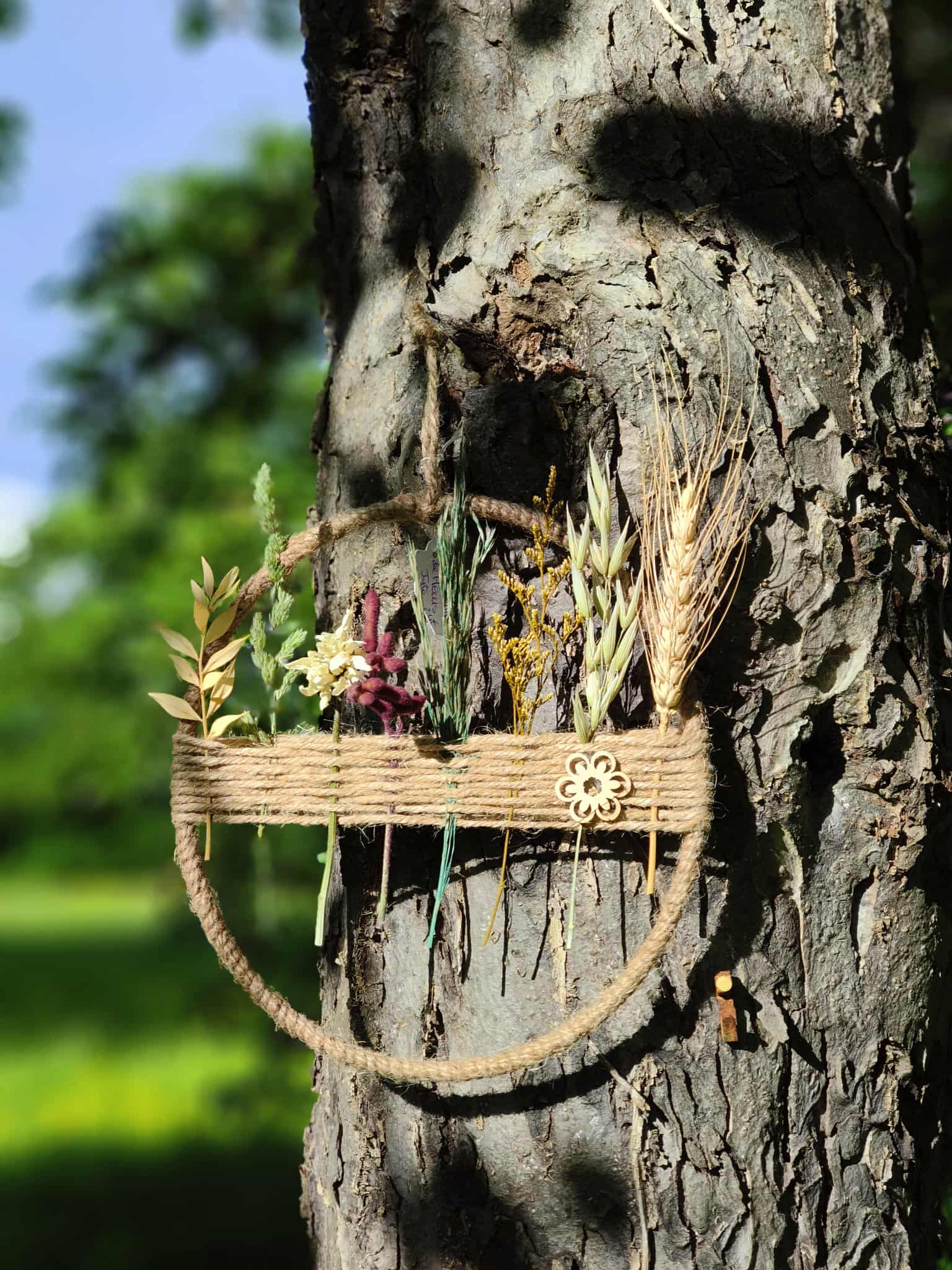 La jute - Couronne fleurs séchées