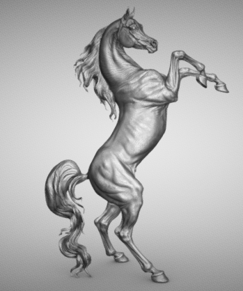 Breathtime Rearing Arabian 3D Printed Resin Scale Model Horse