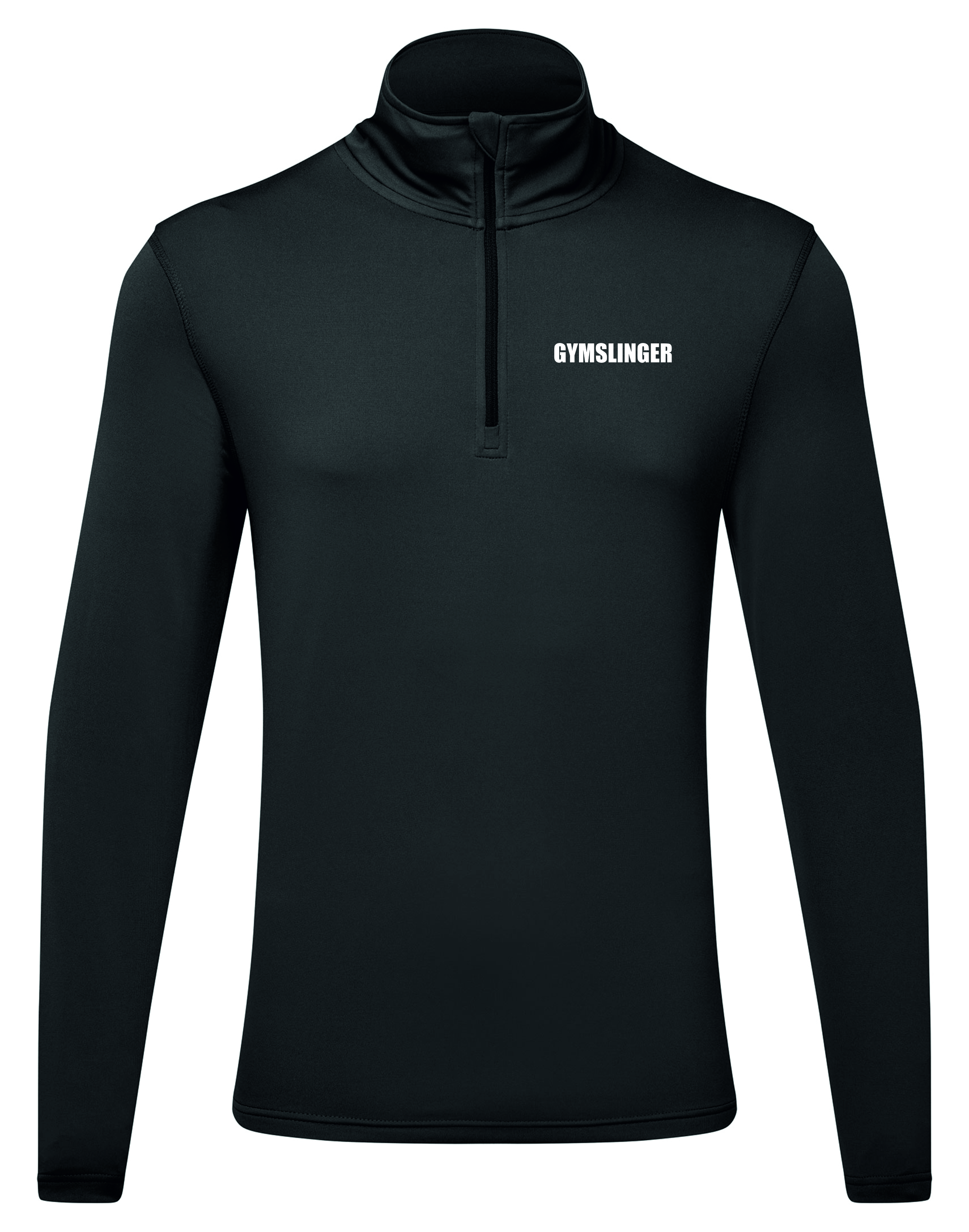 Gymslinger recycled long sleeve brushed back ¼ zip top