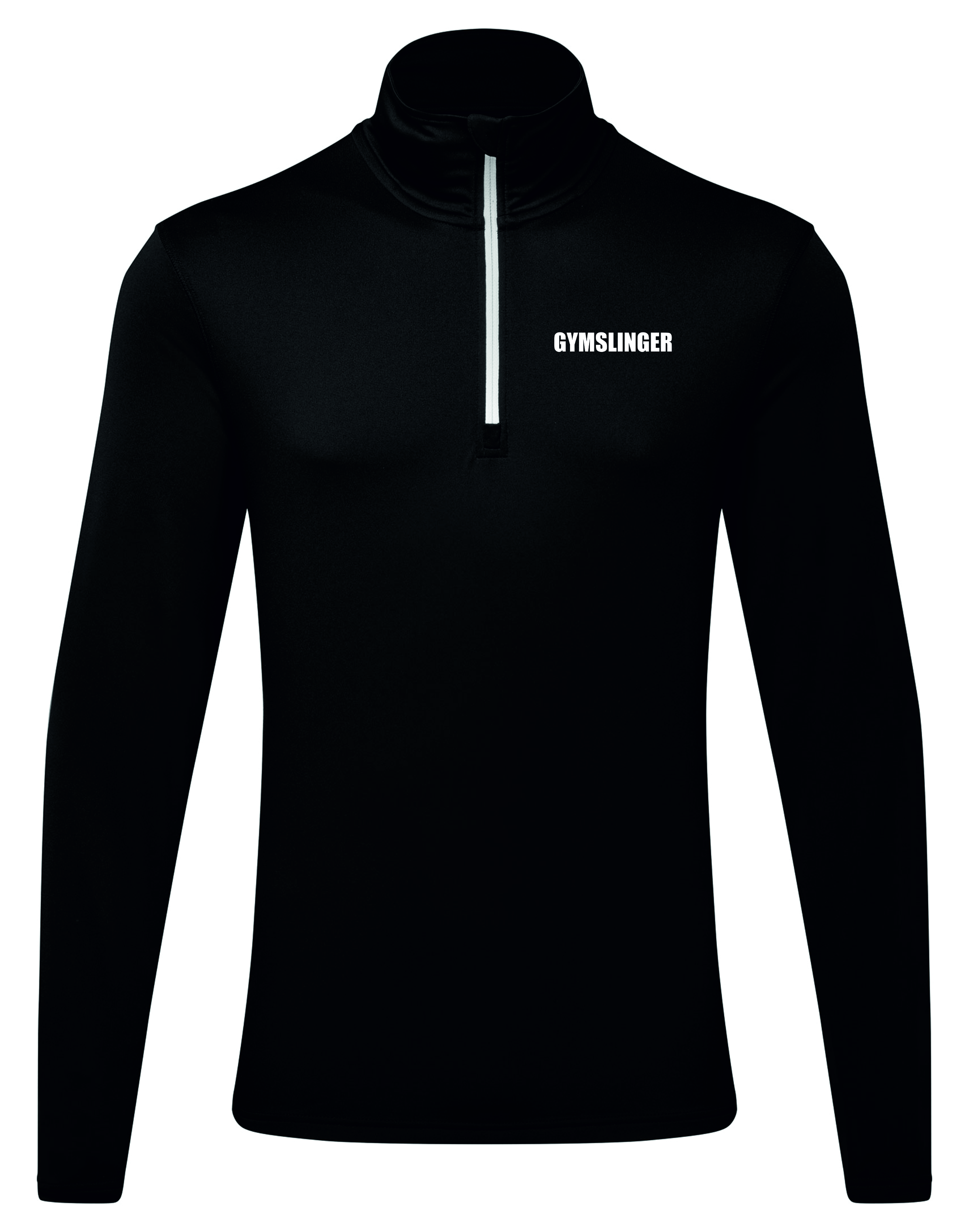 Gymslinger recycled long sleeve brushed back ¼ zip top