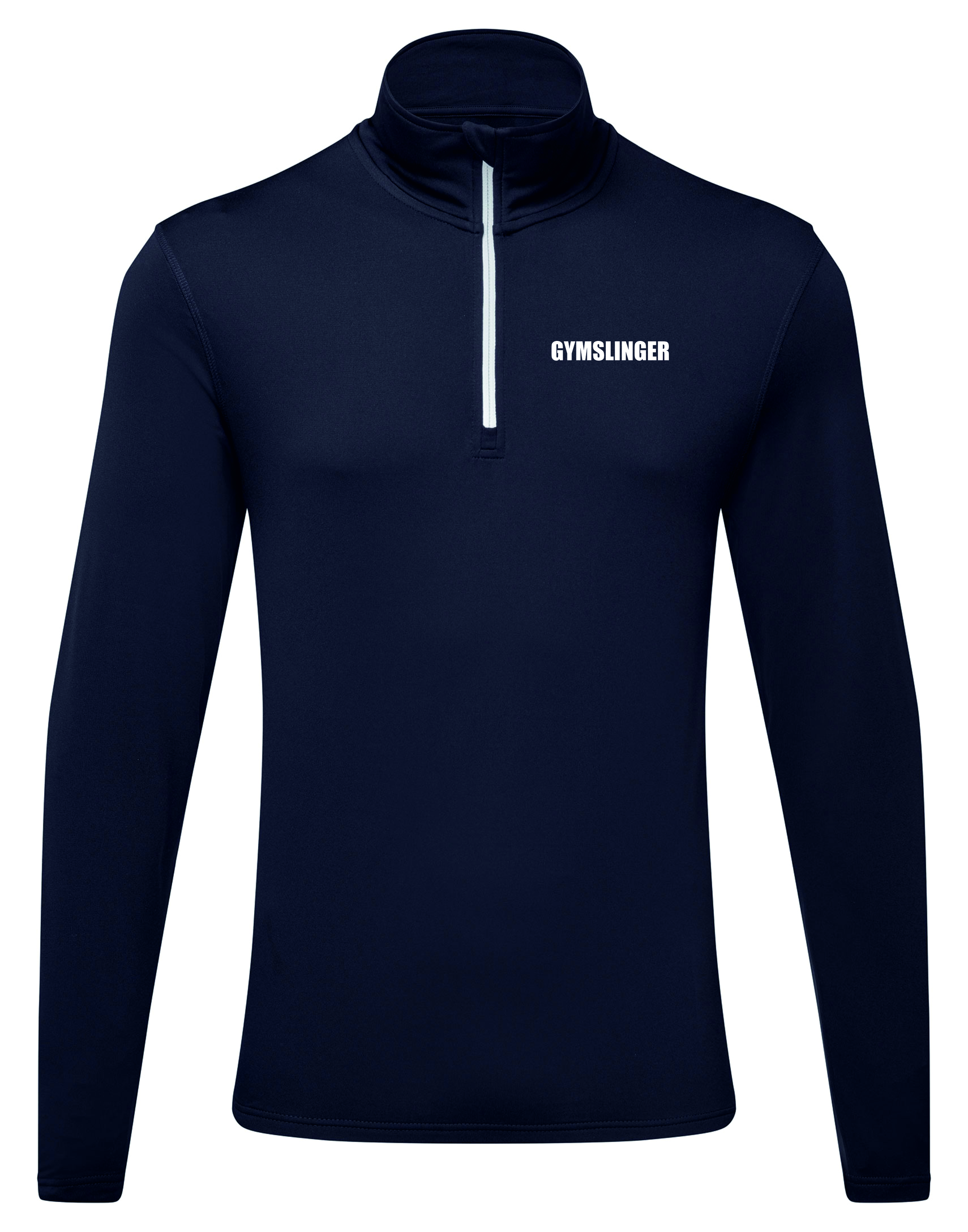 Gymslinger recycled long sleeve brushed back ¼ zip top