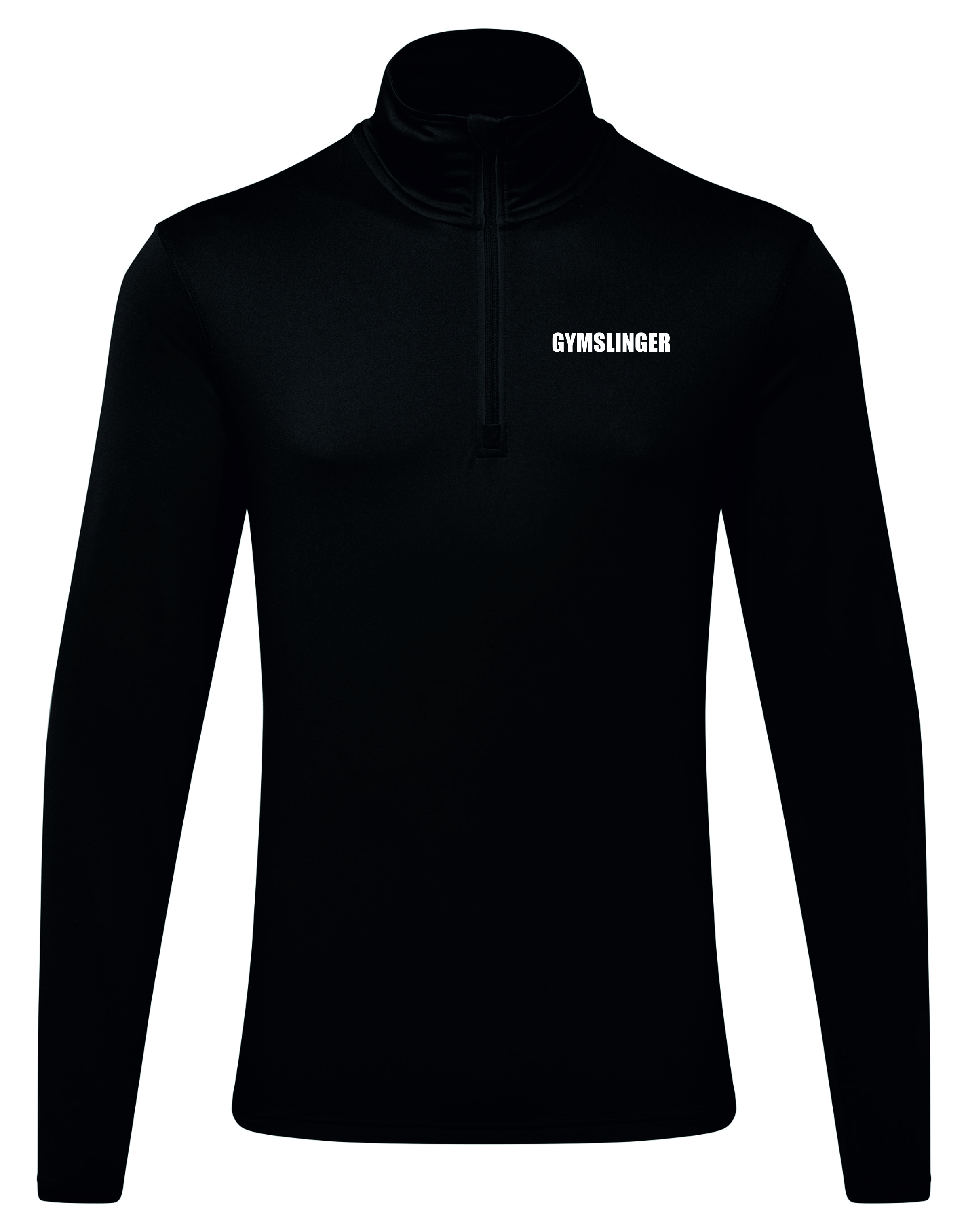 Gymslinger recycled long sleeve brushed back ¼ zip top