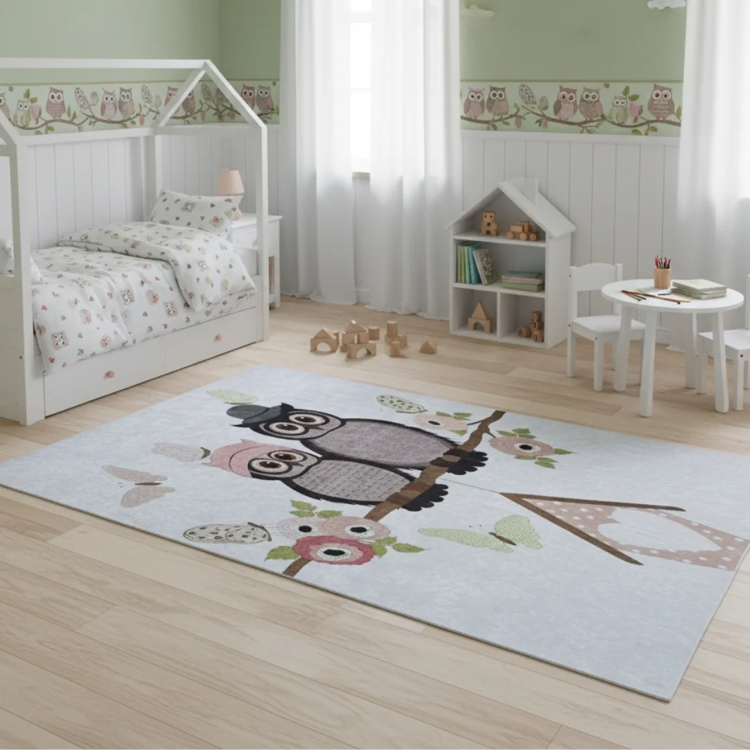 Dečiji tepih – vesele sove  (120 x 180cm)