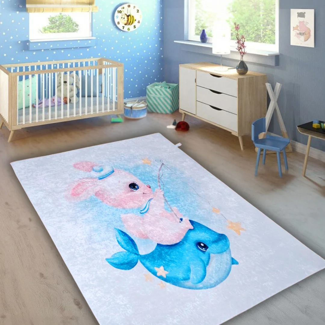 Dečiji tepih – zeka i kit (120 x 180cm)