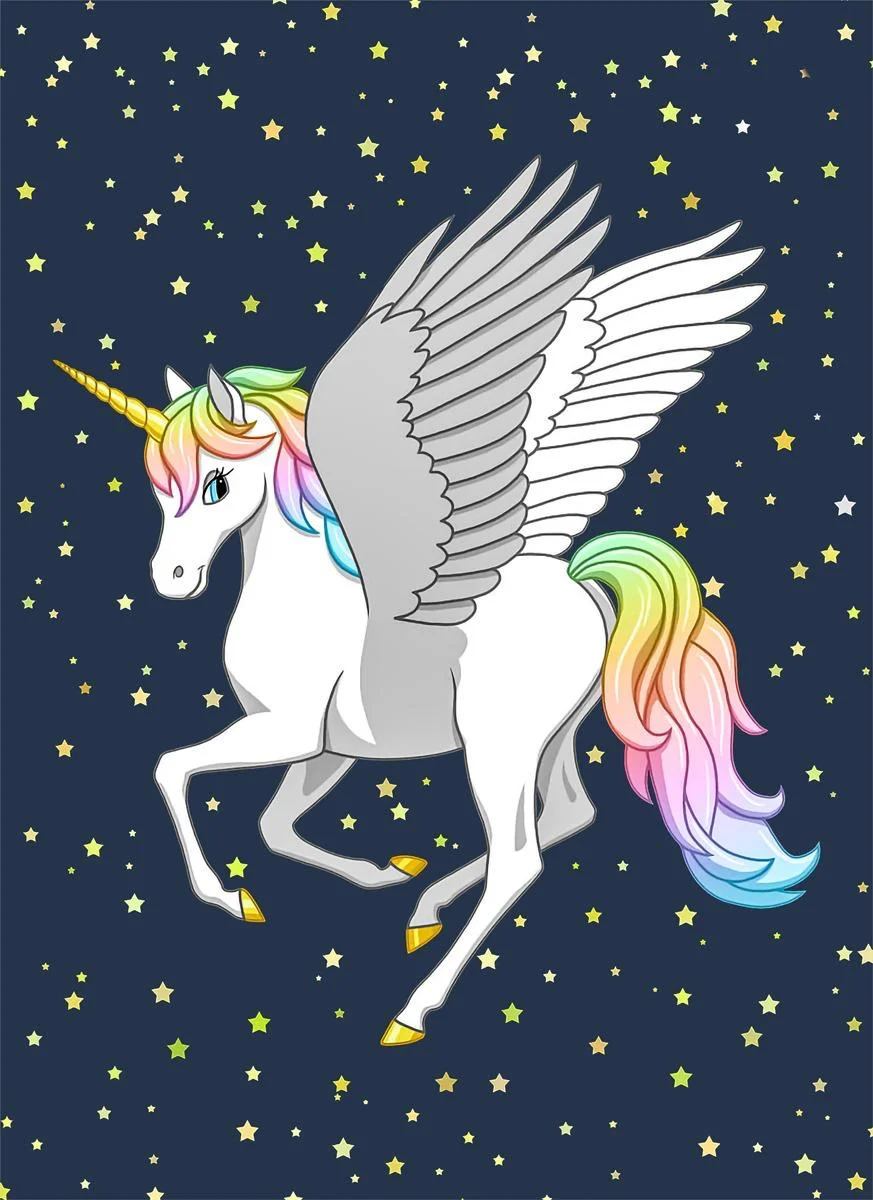 Dečiji tepih – jednorog sa krilima (120 x 180cm)
