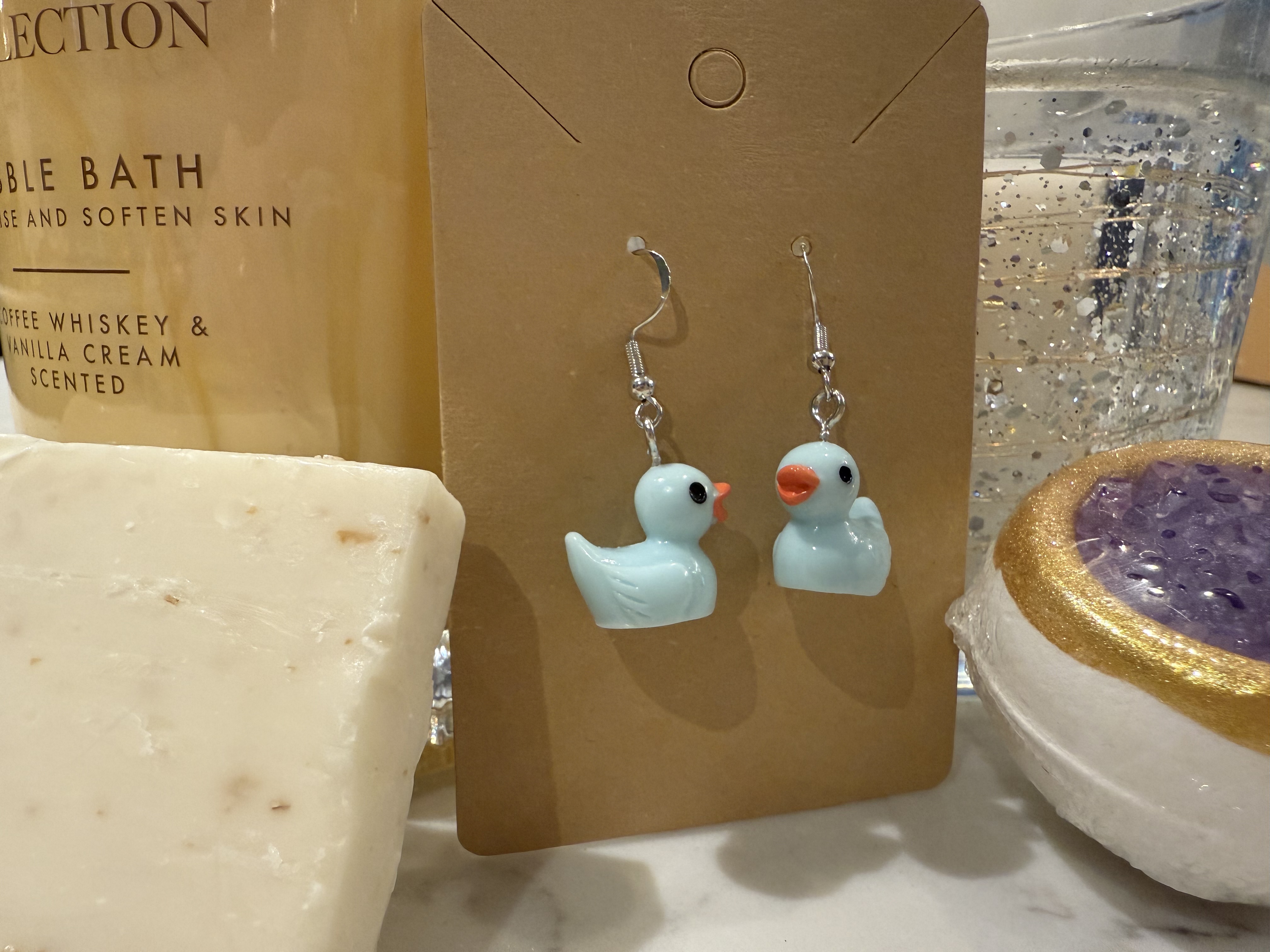 “Hook a Duck” Handmade Rubber Duck Earrings