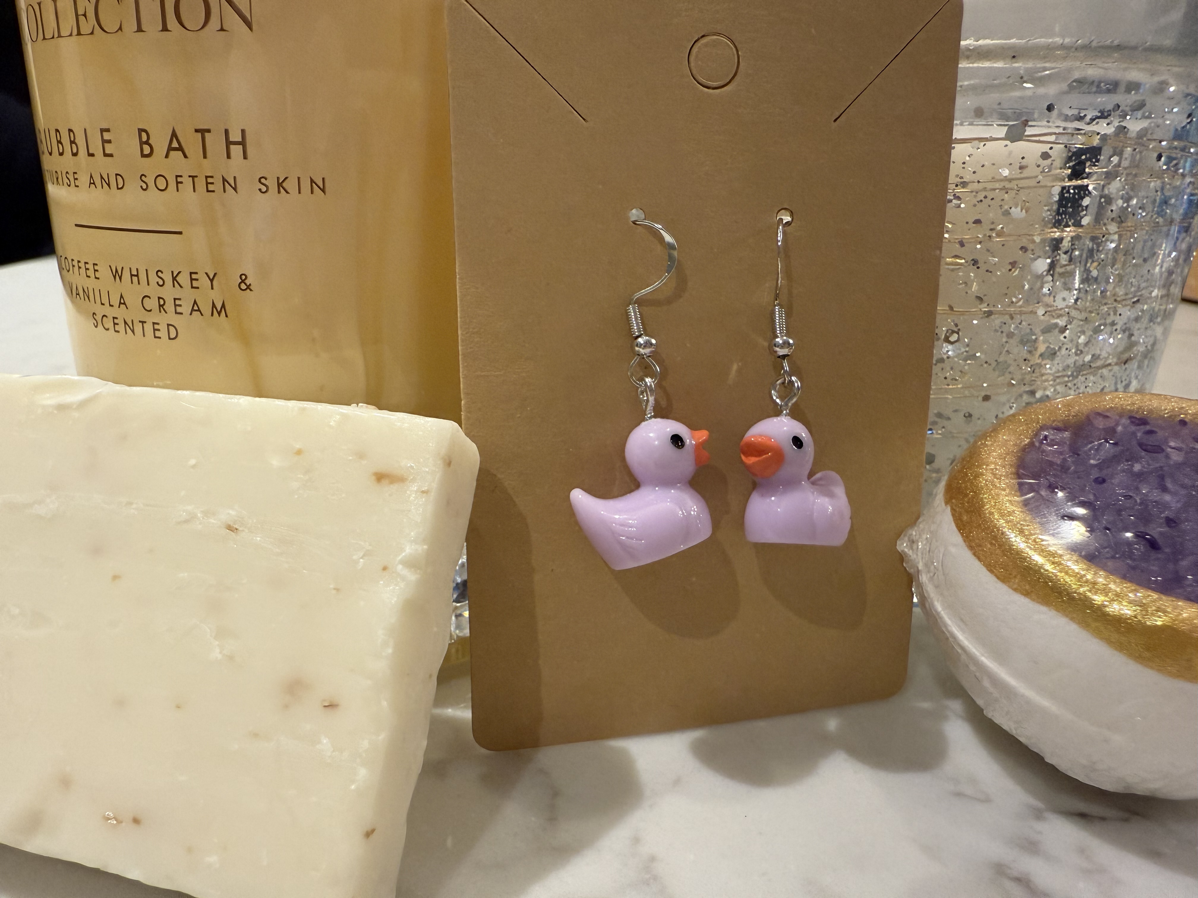 “Hook a Duck” Handmade Rubber Duck Earrings