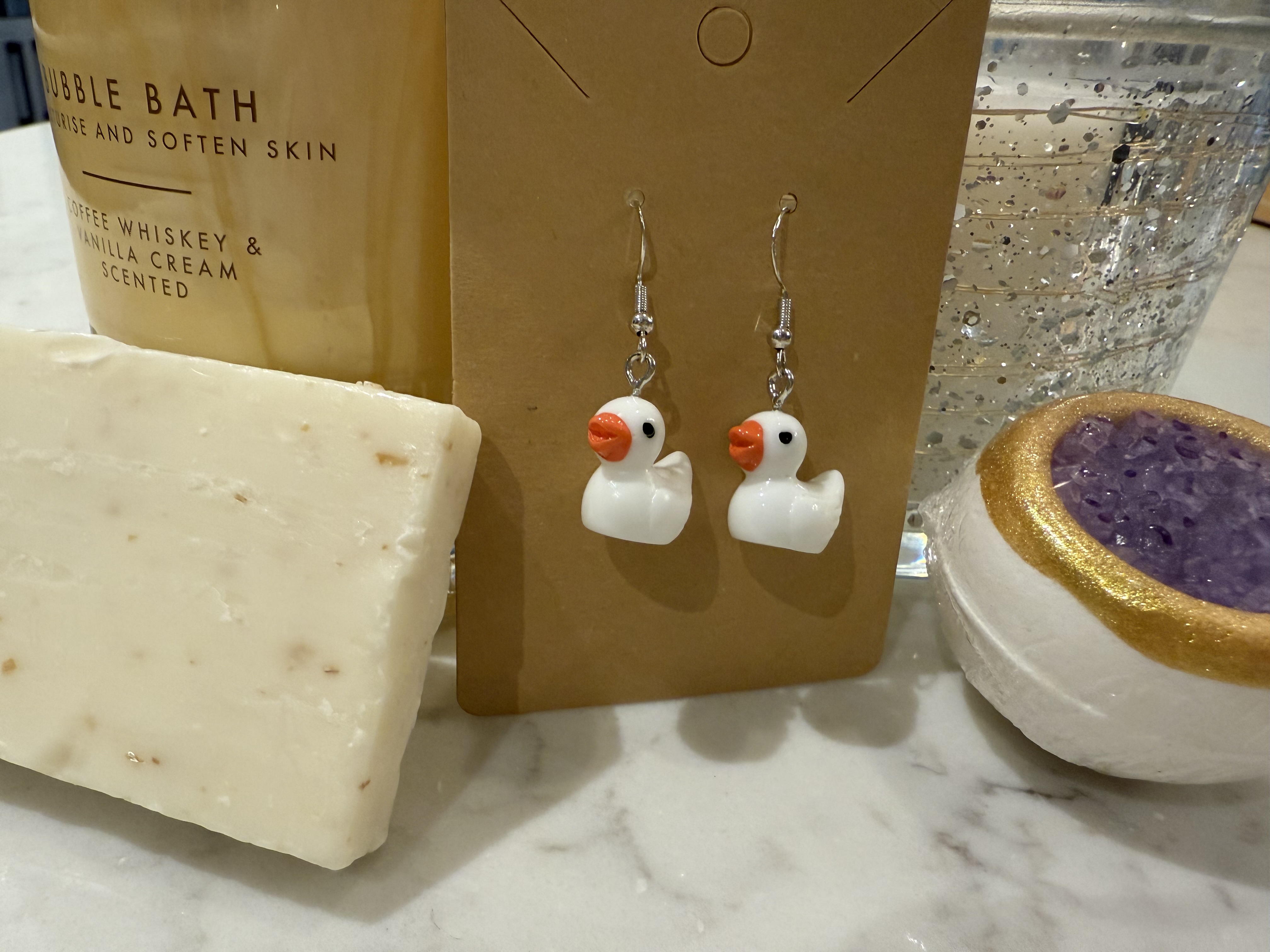 “Hook a Duck” Handmade Rubber Duck Earrings