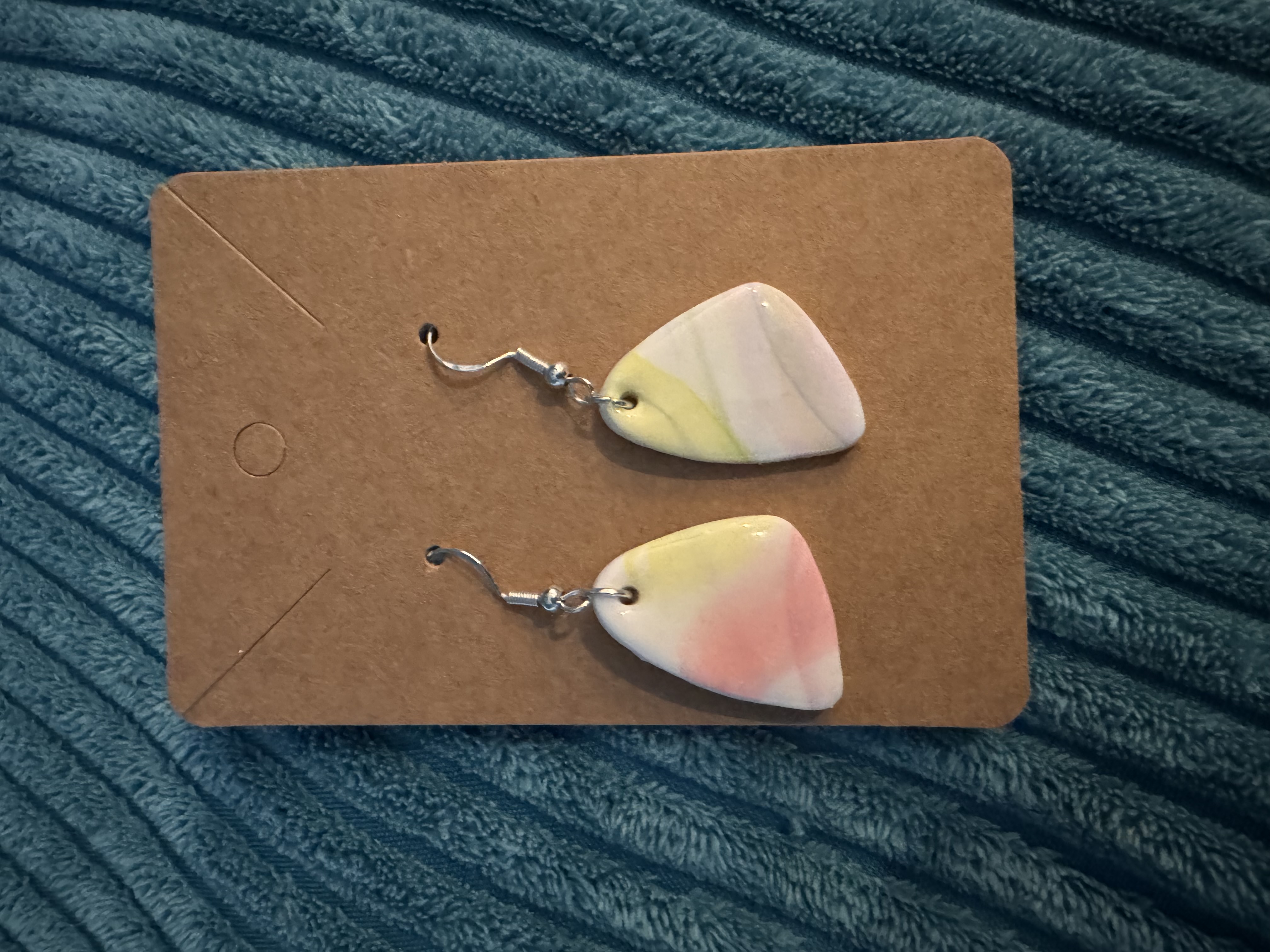 Handmade Pastel Watercolour Effect Earrings