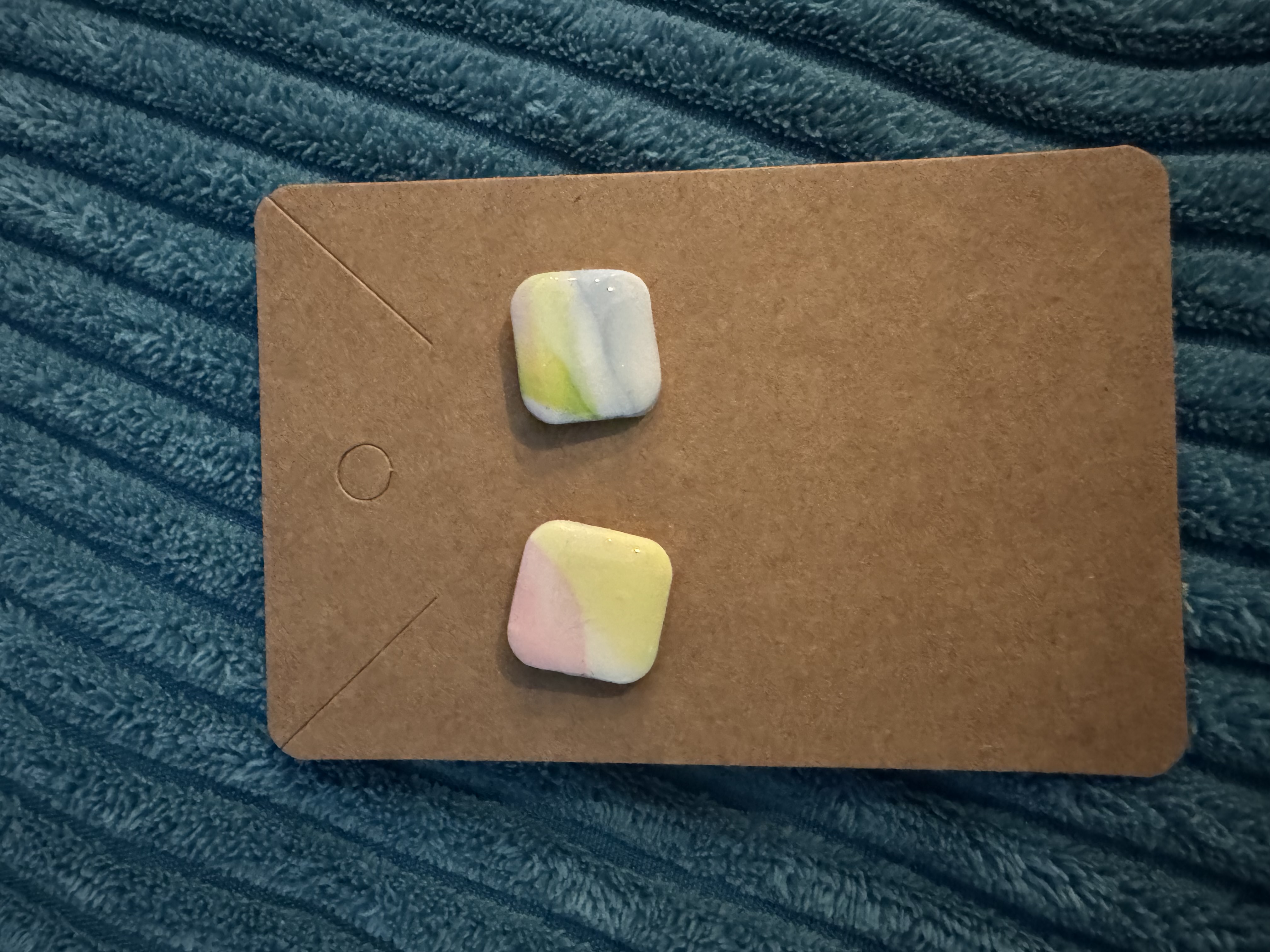 Handmade Pastel Watercolour Effect Earrings