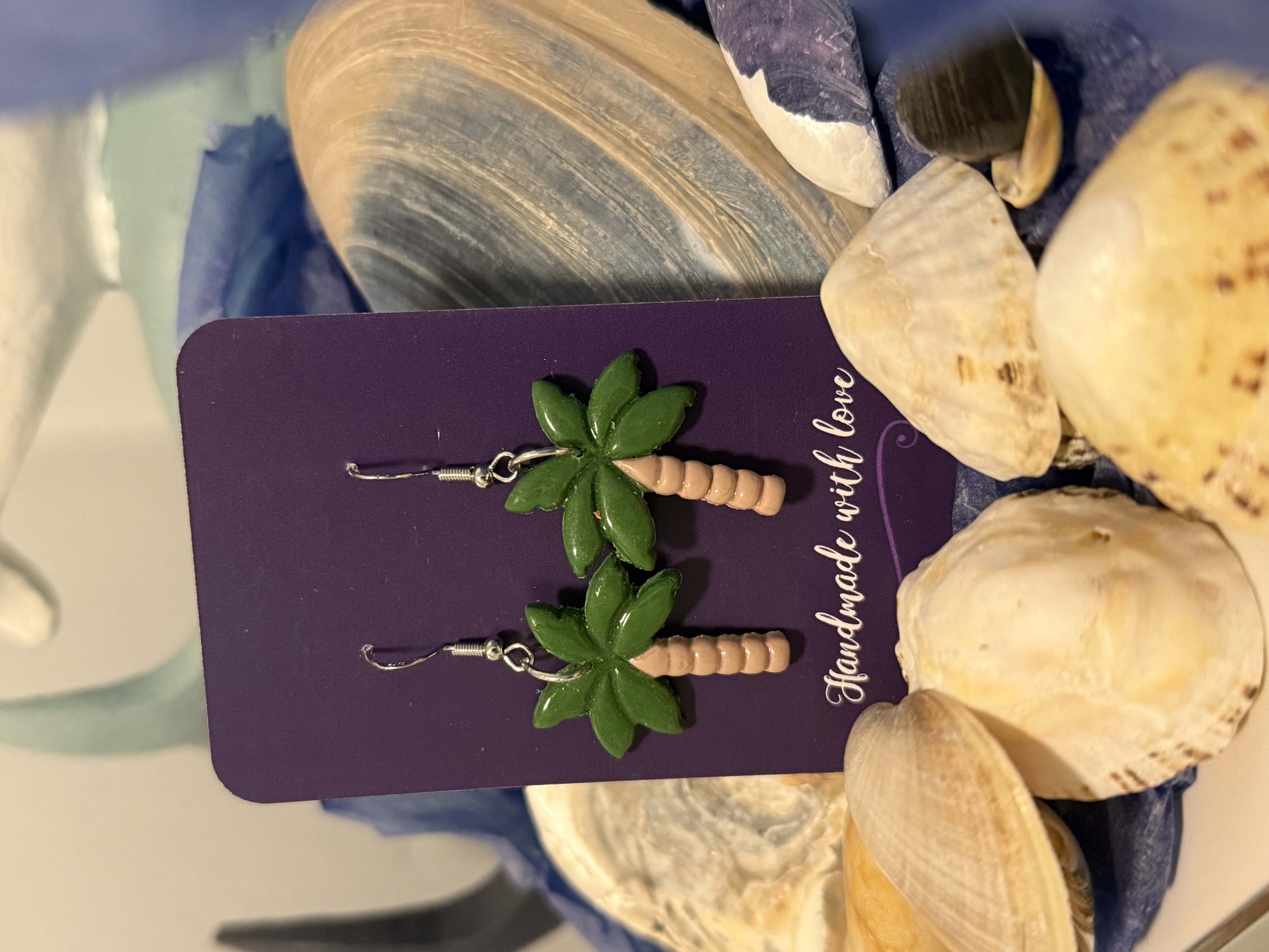 Handmade Palm Tree Earrings
