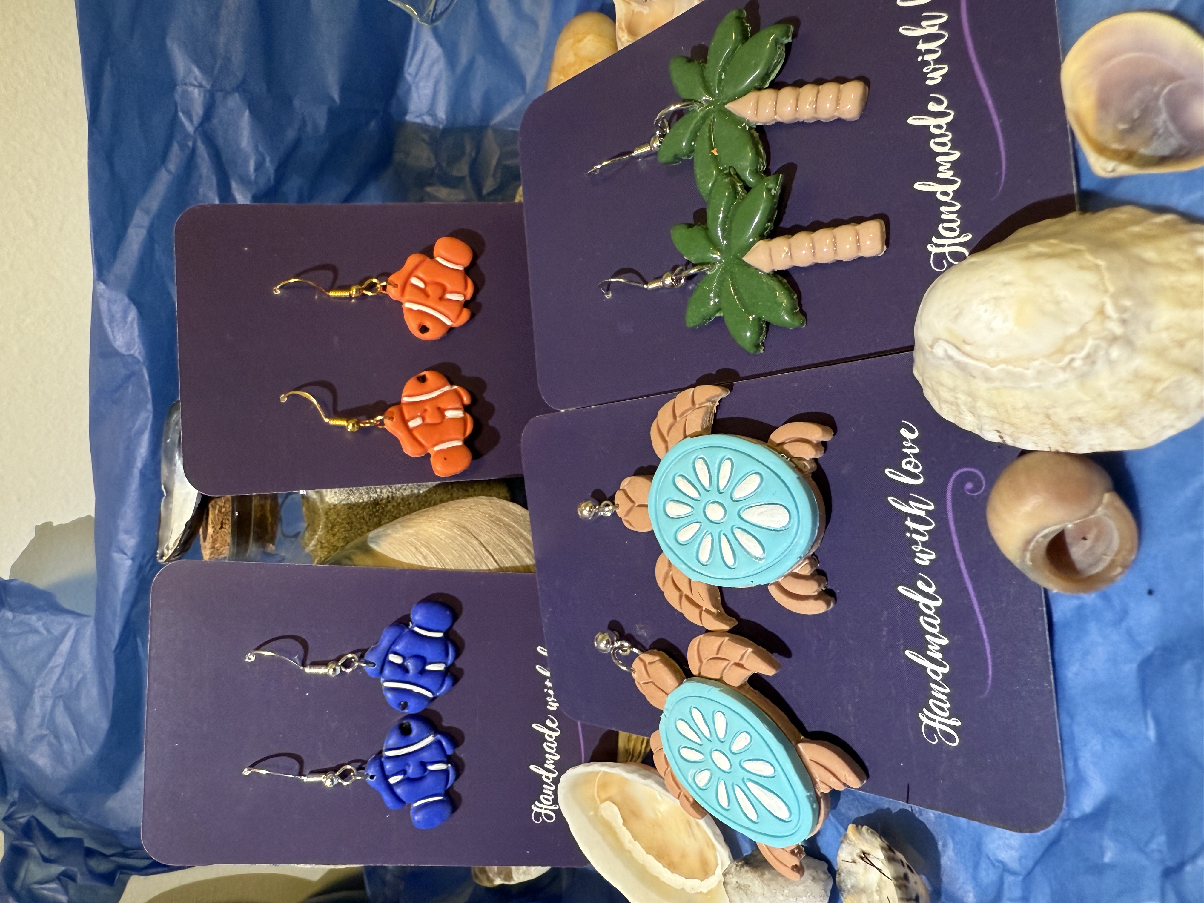 Handmade Clown Fish Earrings