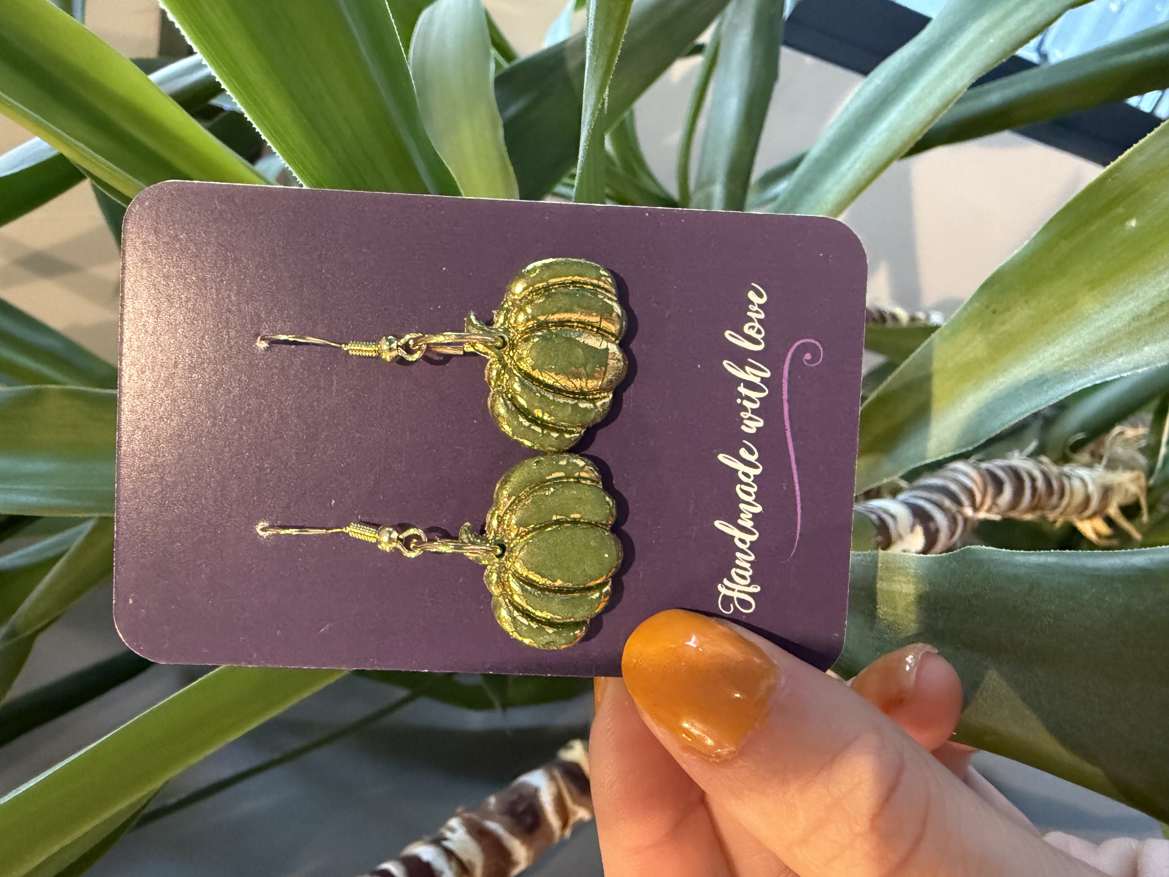 Handmade Pumpkin Earrings