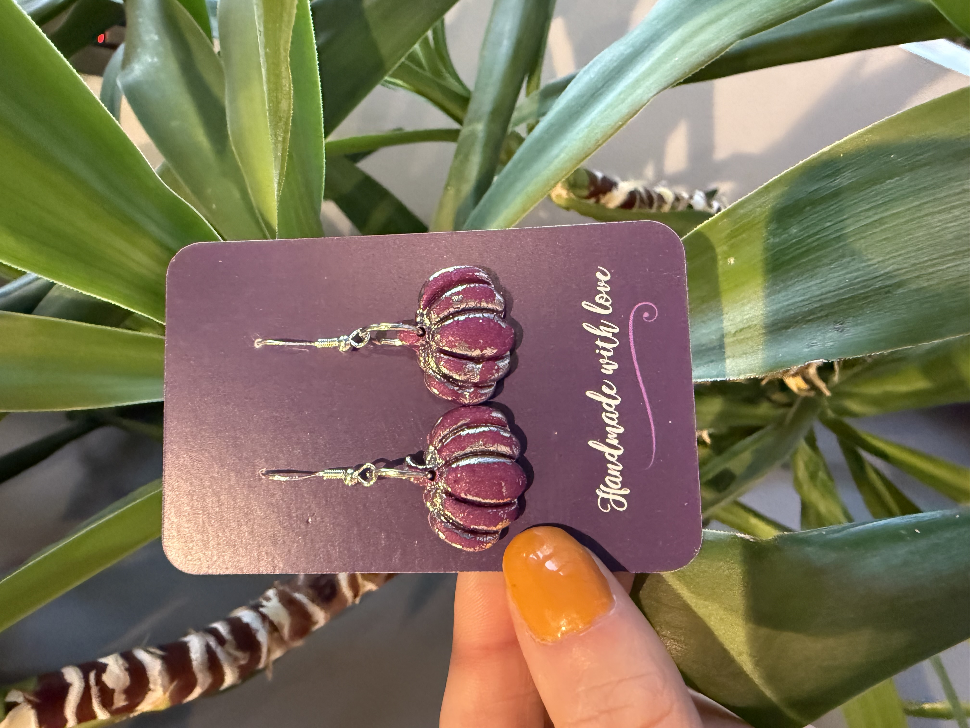 Handmade Pumpkin Earrings