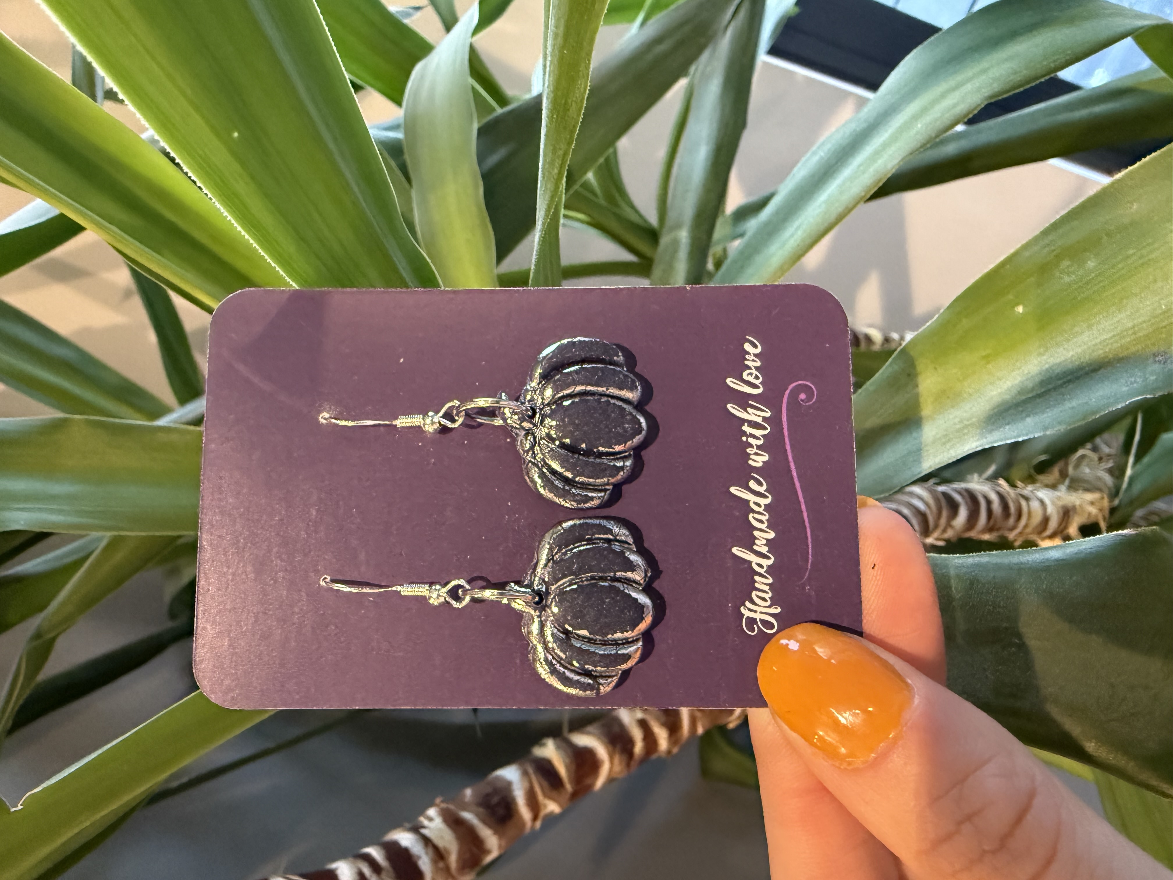 Handmade Pumpkin Earrings