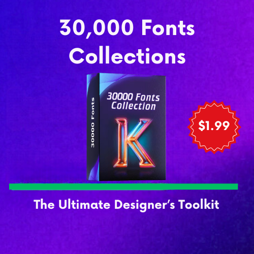 30,000 Premium Fonts – Elevate Your Design Game!