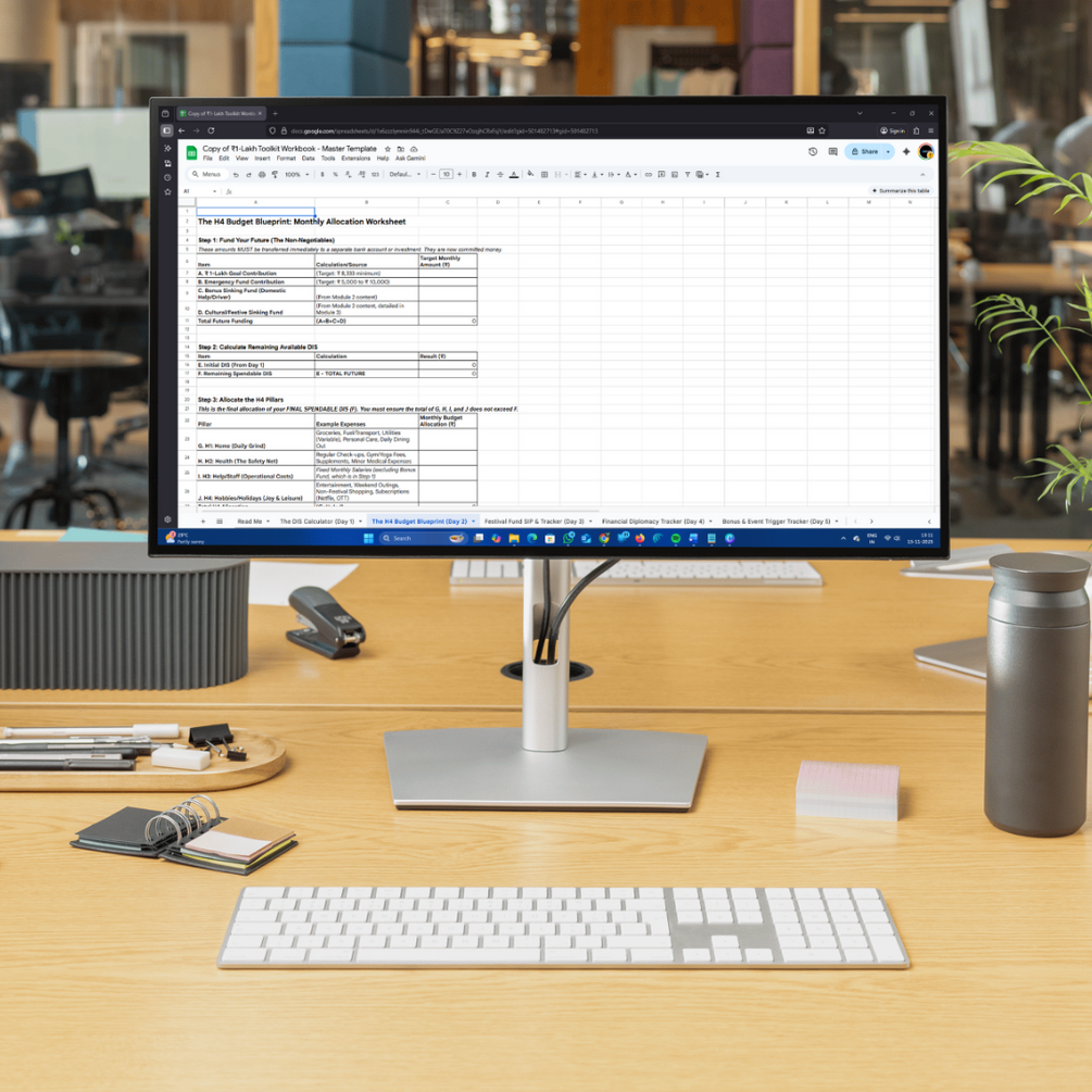 The ₹1-Lakh Goal: Indian Household Budget Planner (Includes 7 Automated Tools)