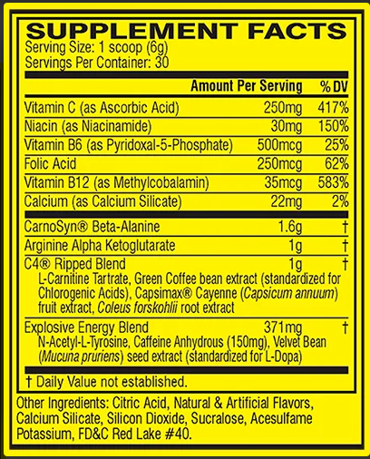 C4 Ripped Pre-Workout