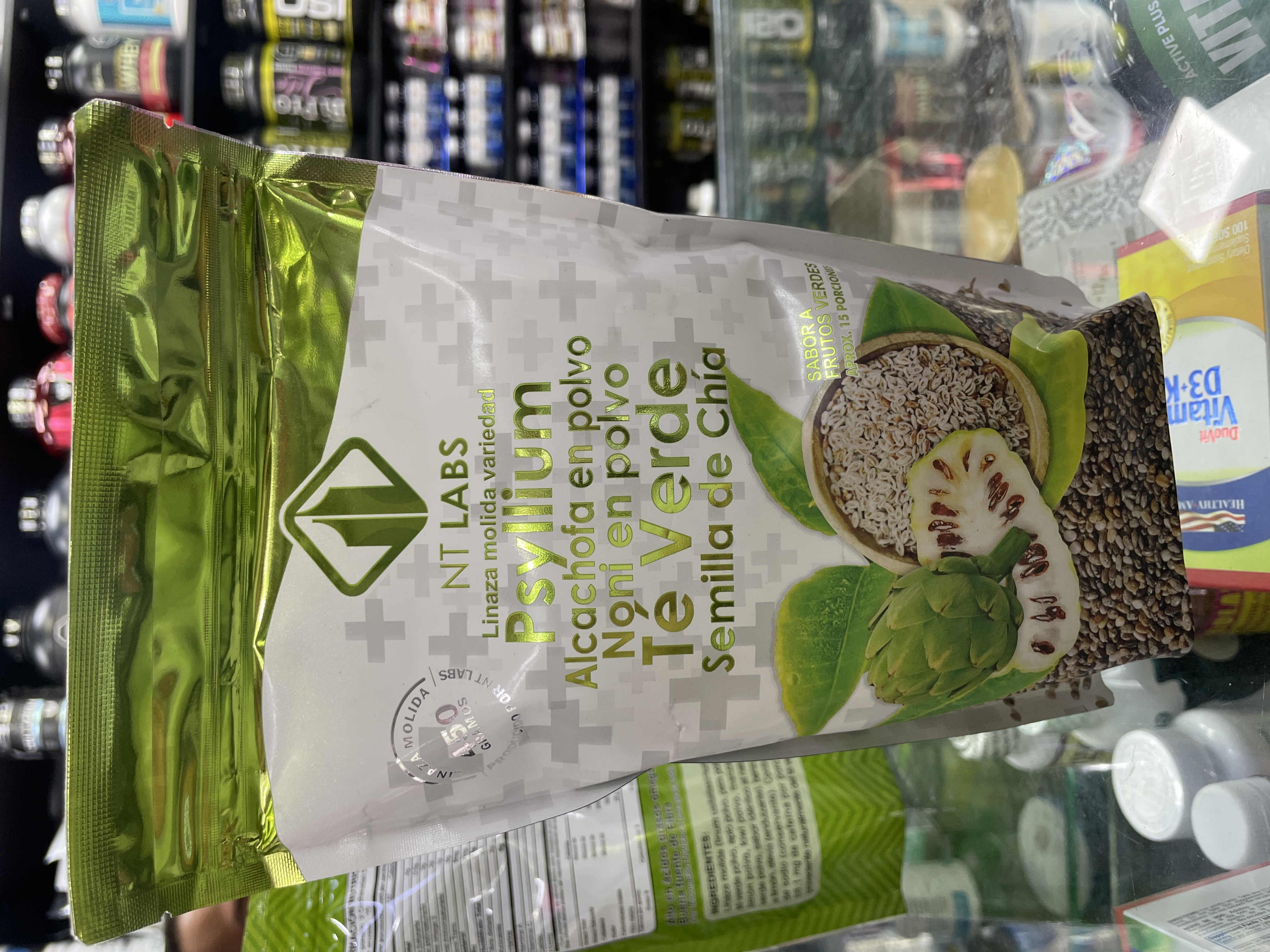 Psyllium en Polvo, Té Verde y Semilla de Chía